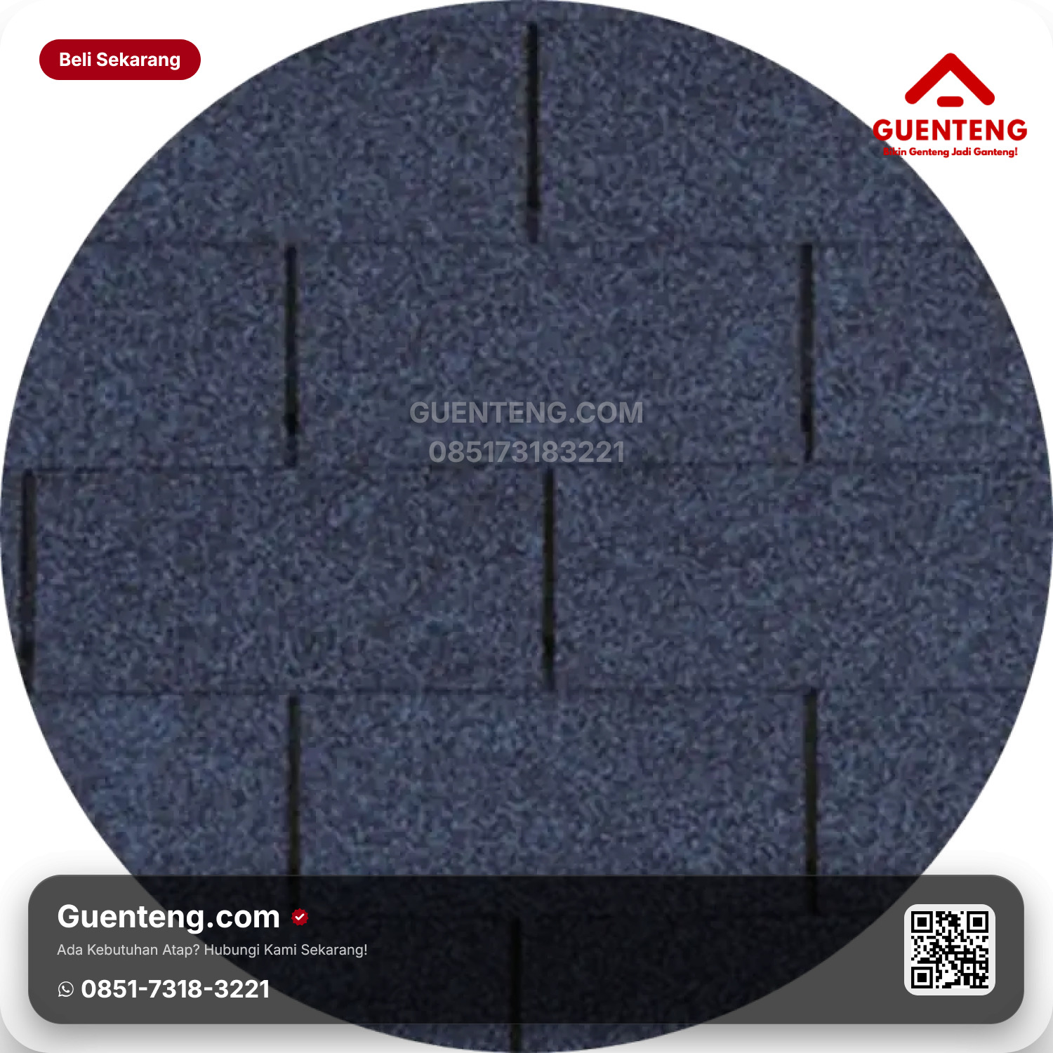 Atap Bitumen 3 Tab Shingles Owens Corning Harbor Blue Classic