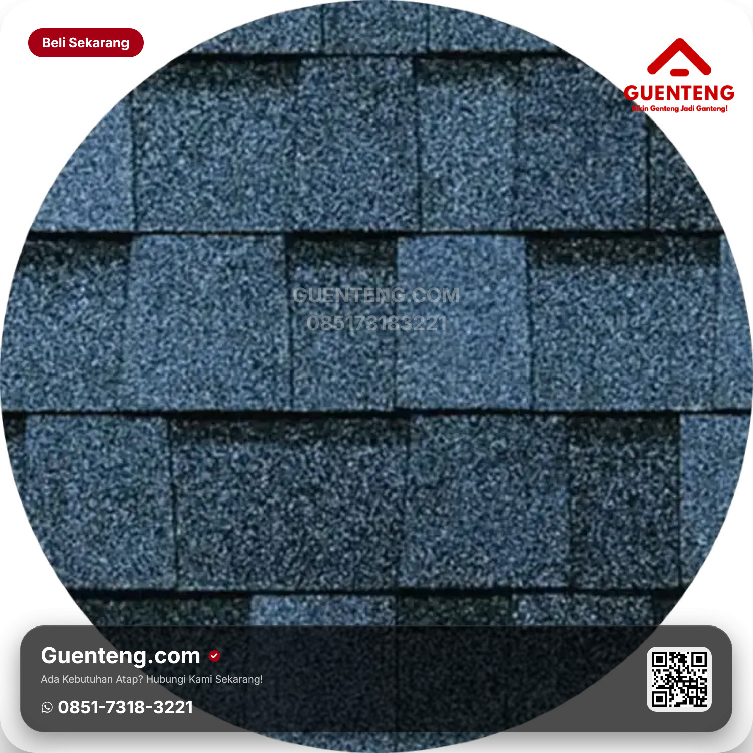 Atap Bitumen 3 Tab Shingles Owens Corning Harbor Blue Oakridge Super