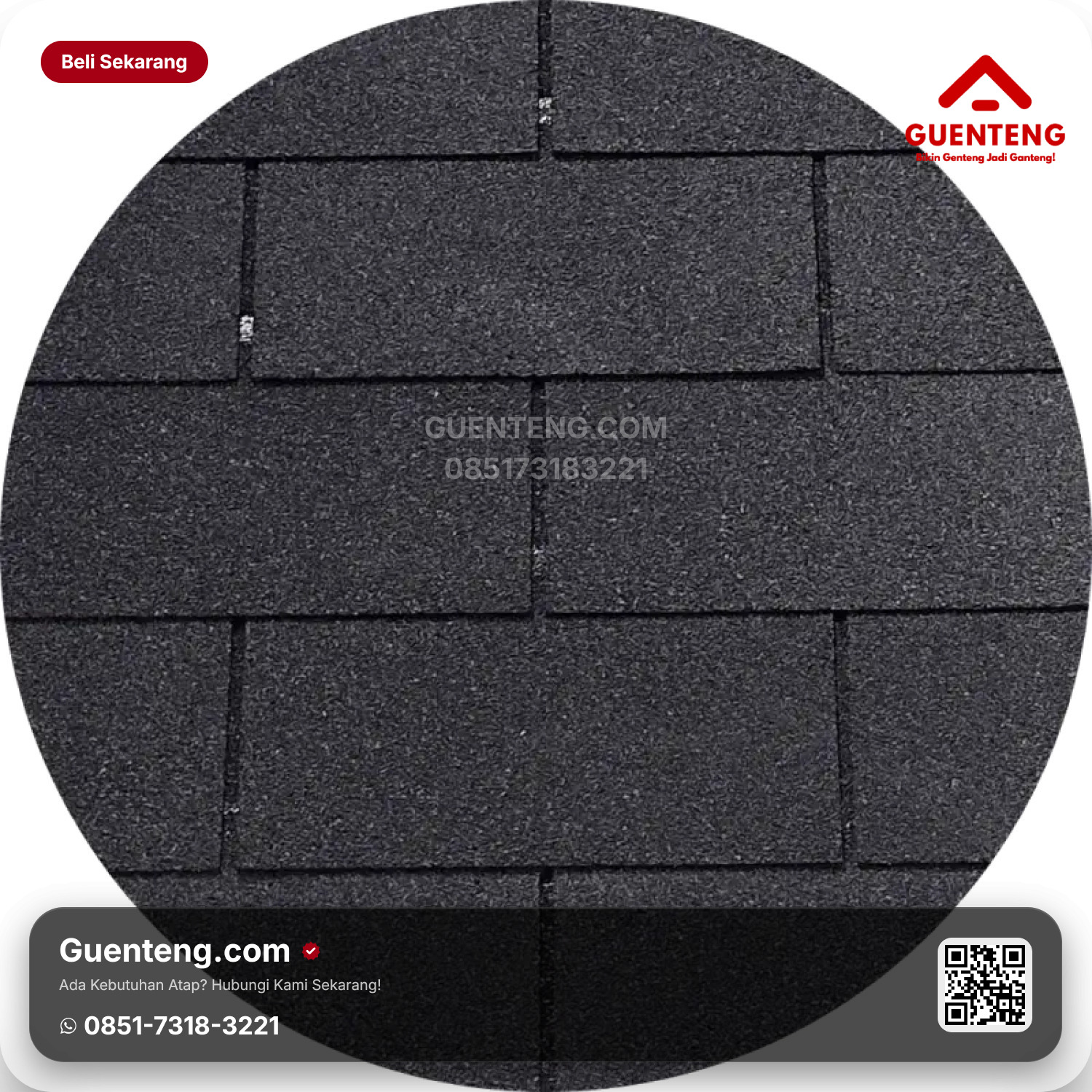 Atap Bitumen 3 Tab Shingles Owens Corning Onyx Black Classic