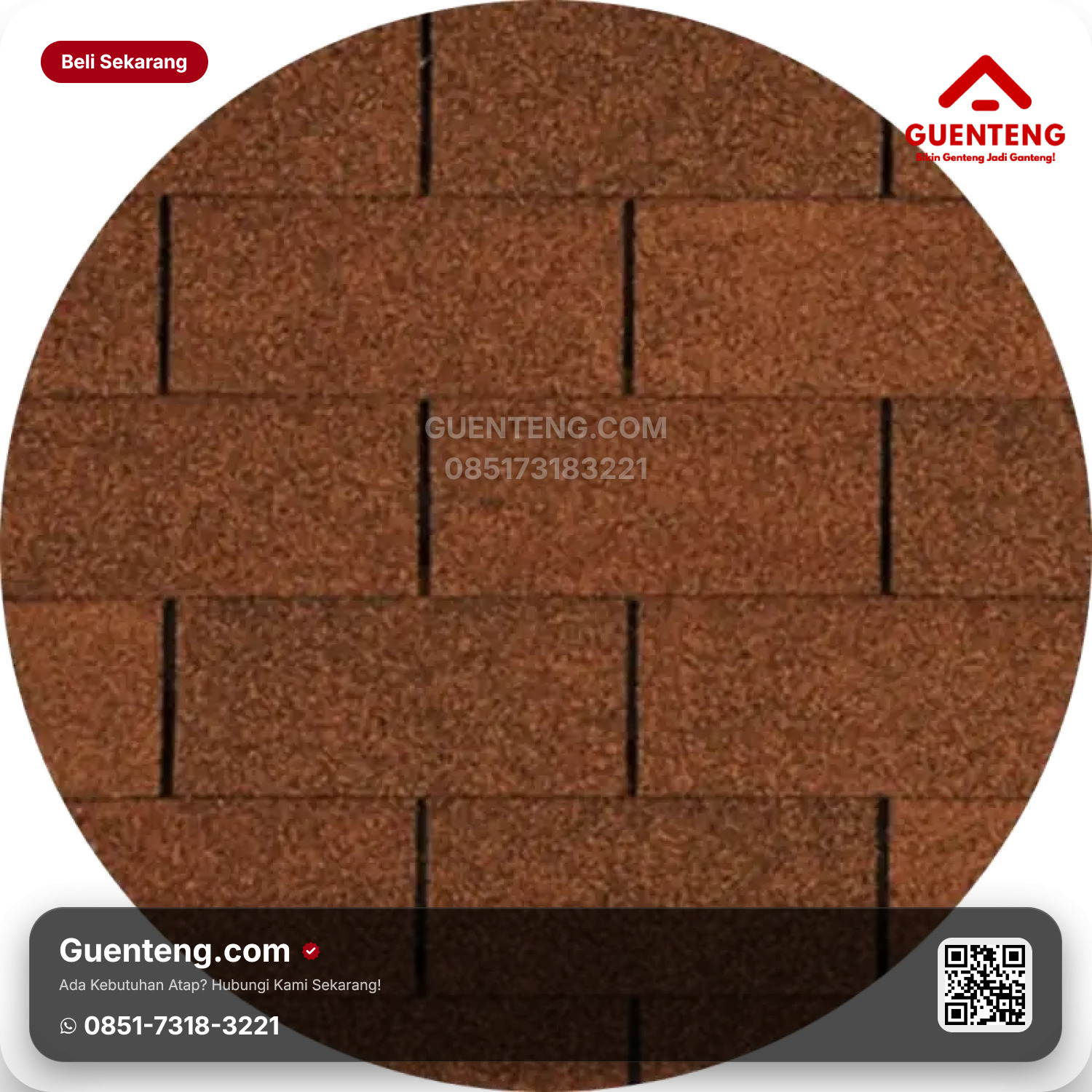 Atap Bitumen 3 Tab Shingles Owens Corning Terra Cotta Classic