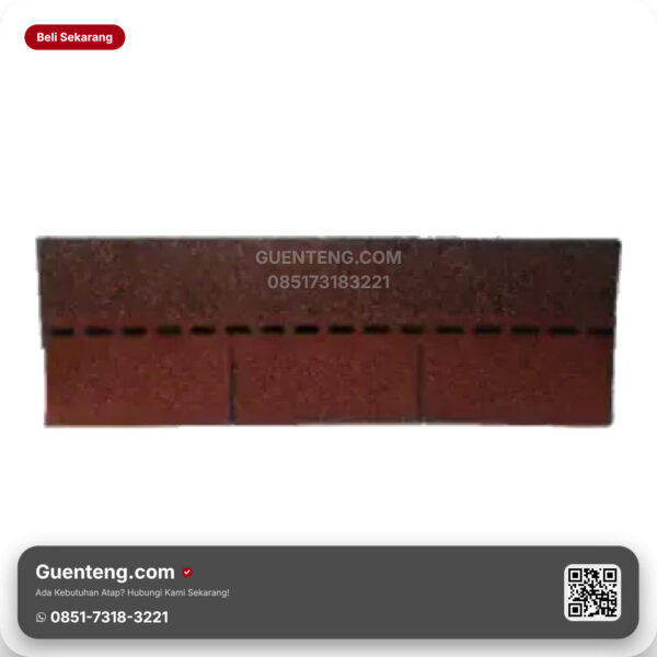 Bitumen 3 Tab Shingles Seeton Atap Bitumen Seeton China Red