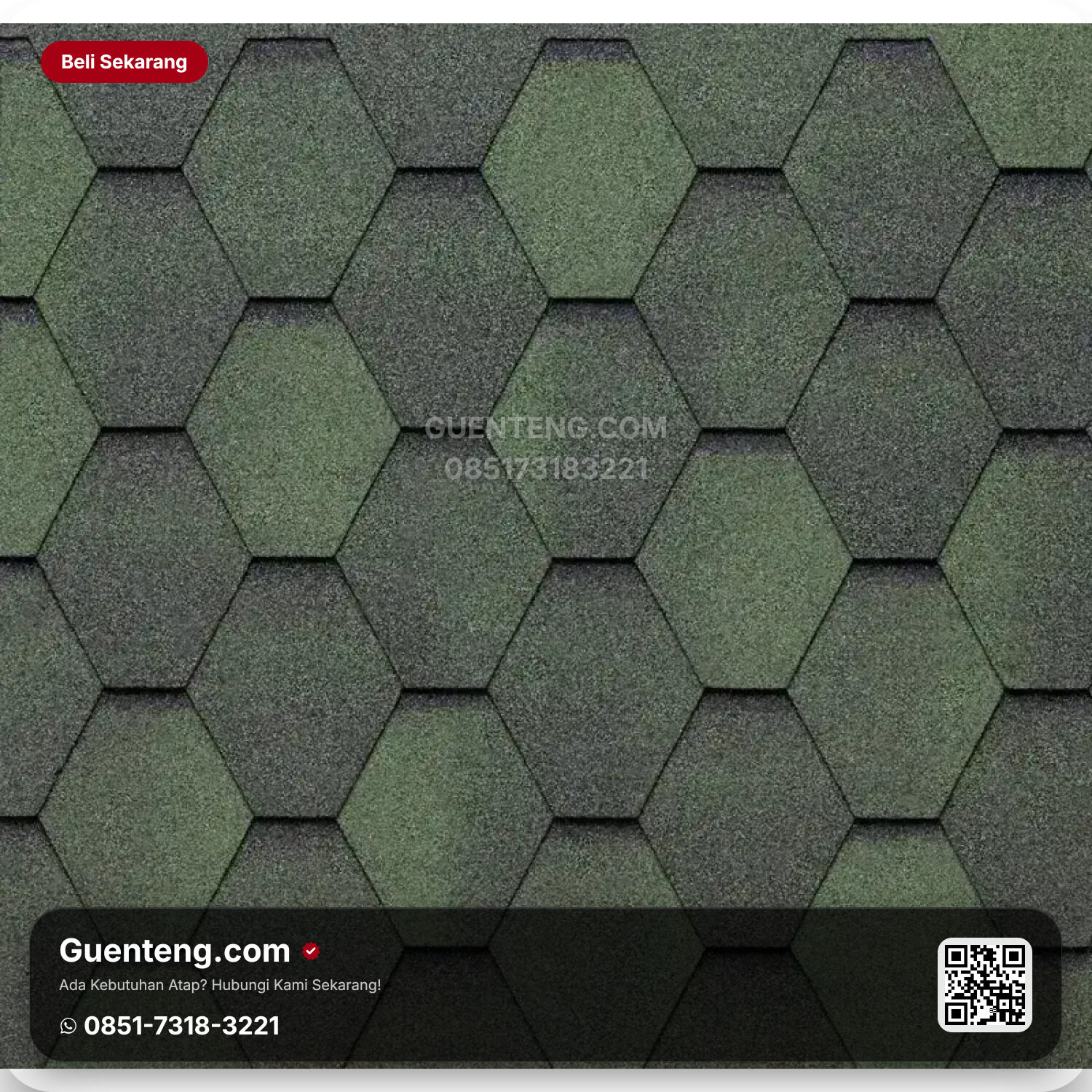 Bitumen 3 Tab Shingles Tegola Atap Bitumen Tegola Eco Roof Hexagonal 279 Shaded Green