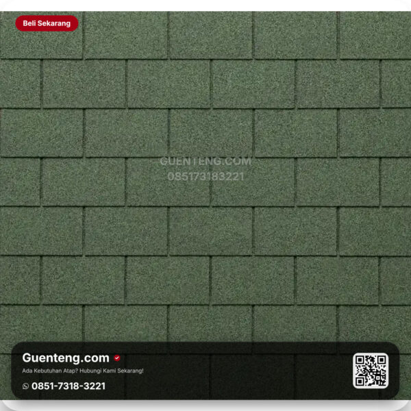 Bitumen 3 Tab Shingles Tegola Atap Bitumen Tegola Eco Roof Tradisional 078 Mixed Green