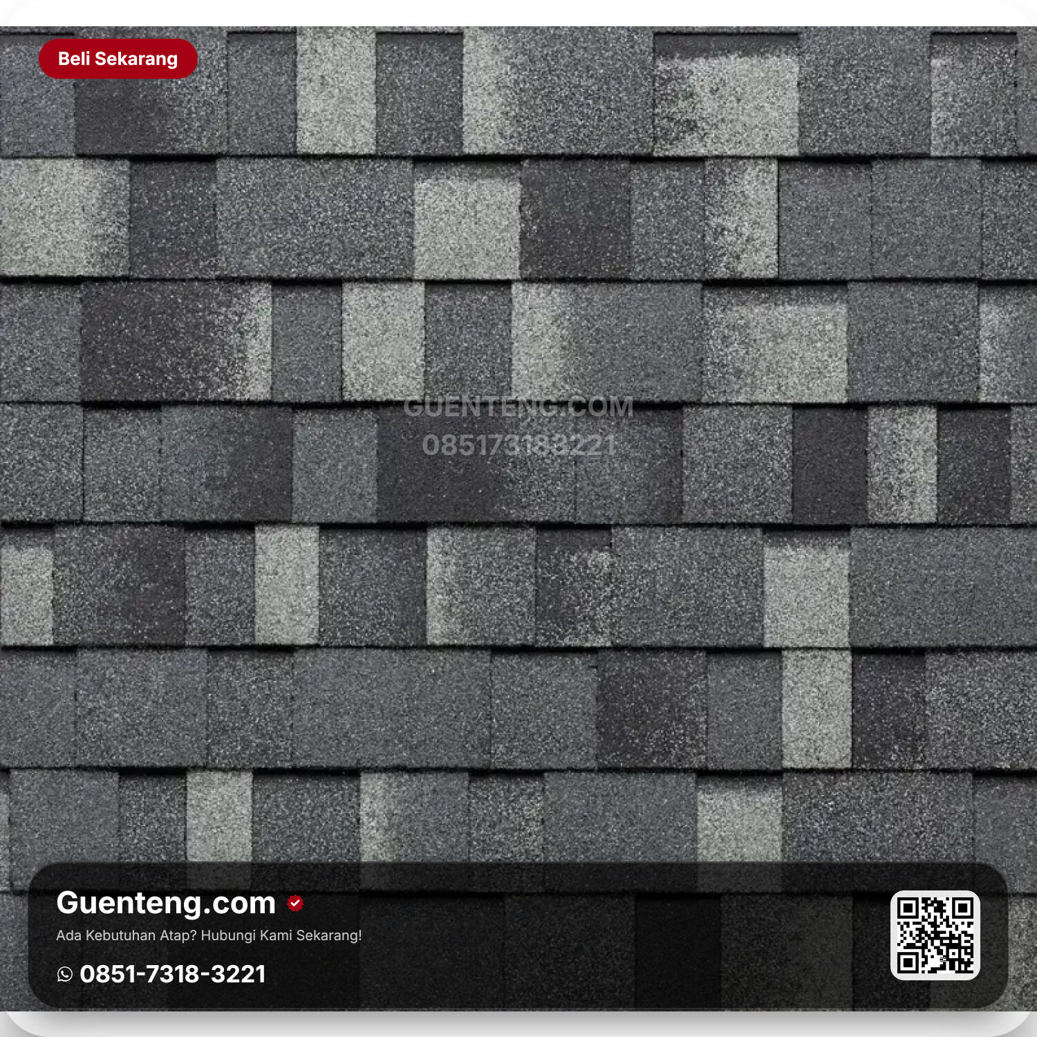 Atap 3 Tab Shingles TEGOLA Atap Bitumen Tegola Master – 151 Dark Slate