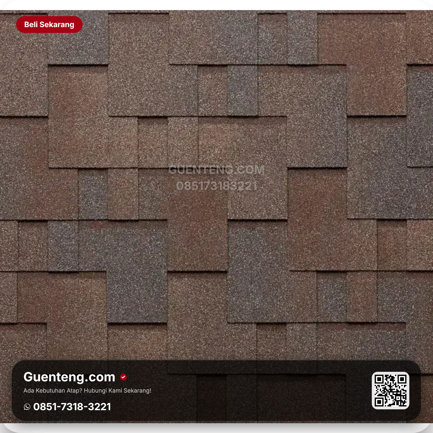 Atap 3 Tab Shingles TEGOLA Atap Bitumen Tegola Premium Gothik – 421 Arabica