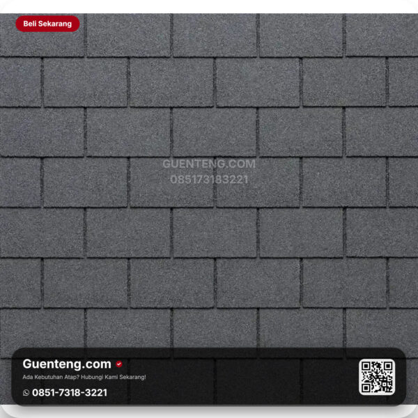 Bitumen 3 Tab Shingles Tegola Atap Bitumen Tegola Premium Rectangular 061 Slate Grey