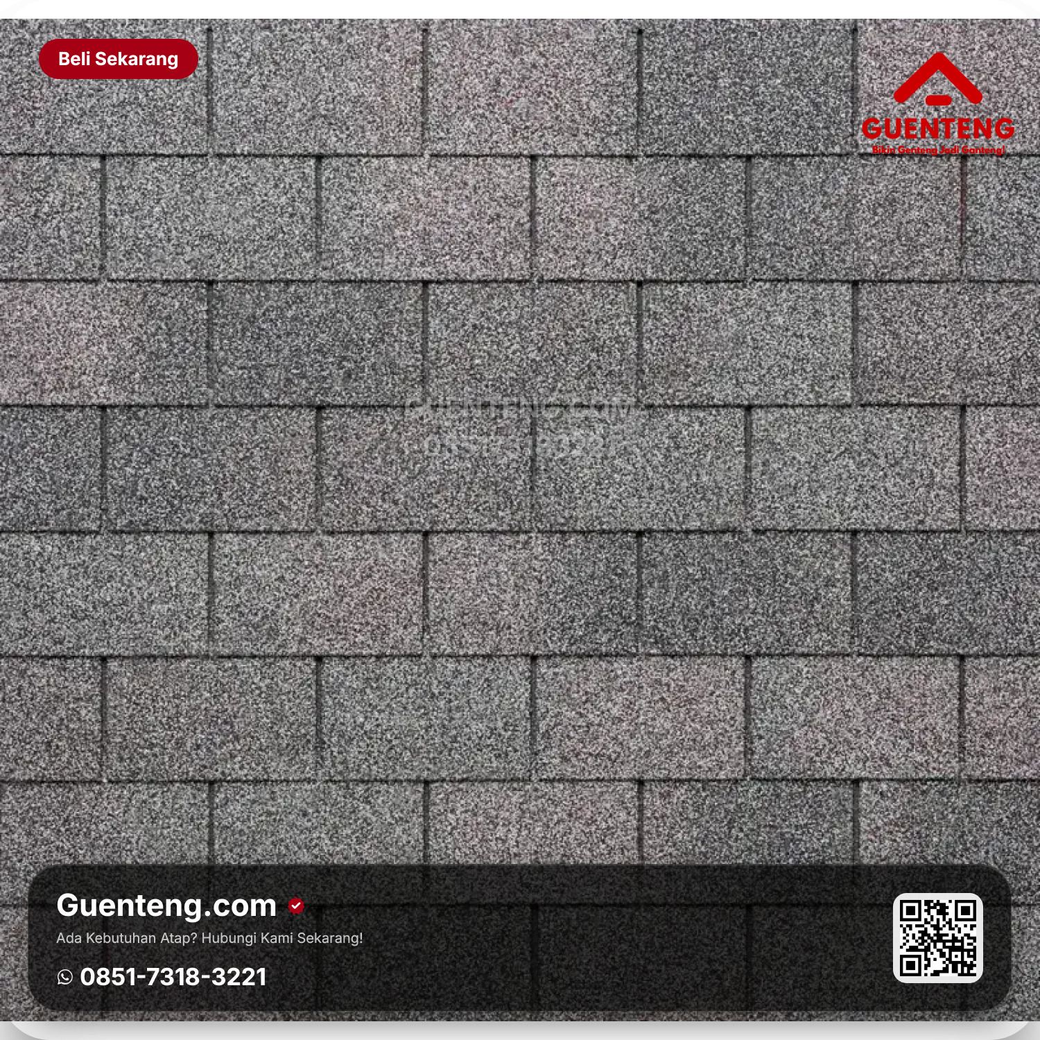 Atap 3 Tab Shingles Bitumen Tegola Premium Rectangular 547 Woodbrown