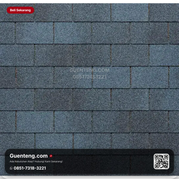 Bitumen 3 Tab Shingles Tegola Atap Bitumen Tegola Premium Rectangular 550 Dark Grey