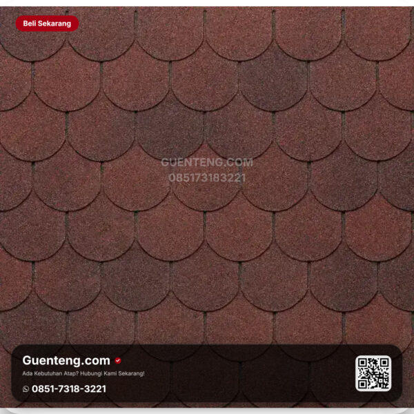 Bitumen 3 Tab Shingles Tegola Atap Bitumen Tegola Premium Tradisional 416 Cork
