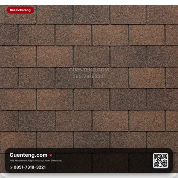 Bitumen 3 Tab Shingles Tegola Atap Bitumen Tegola Top Shingles Rectangular 434 Shaded Brown