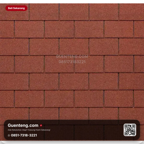 Bitumen 3 Tab Shingles Tegola Atap Bitumen Tegola Top Shingles Rectangular 508 Purple Red