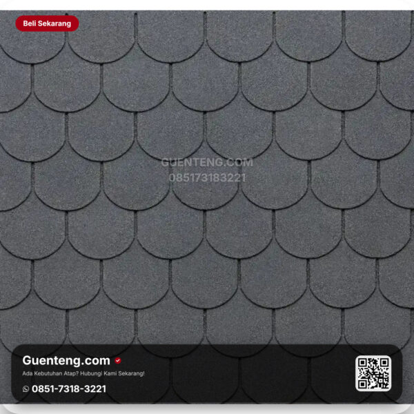 Bitumen 3 Tab Shingles Tegola Atap Bitumen Tegola Top Shingles Tradisional 061 Slate Grey
