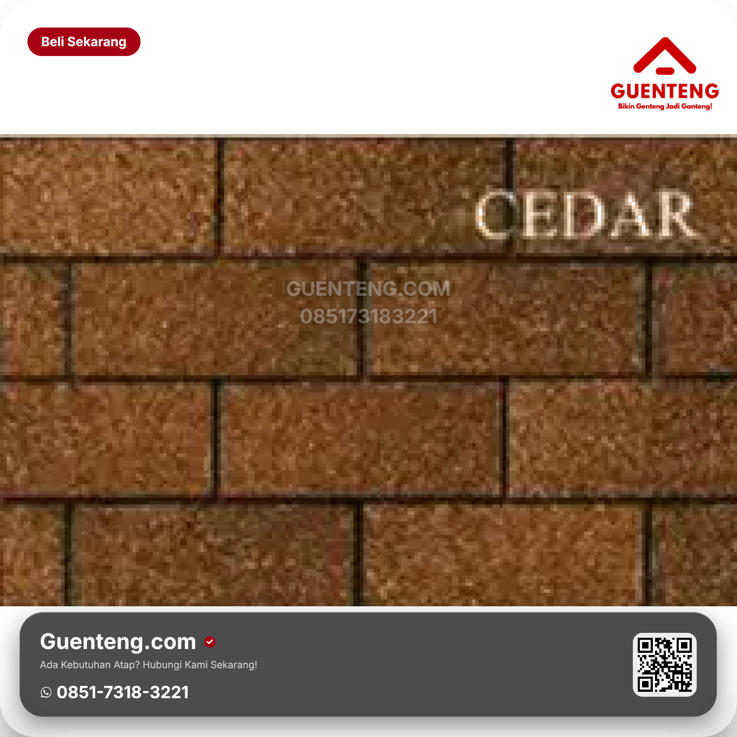 Atap Bitumen 3 Tab Shingles Victory Tamko Cedar Standard Series