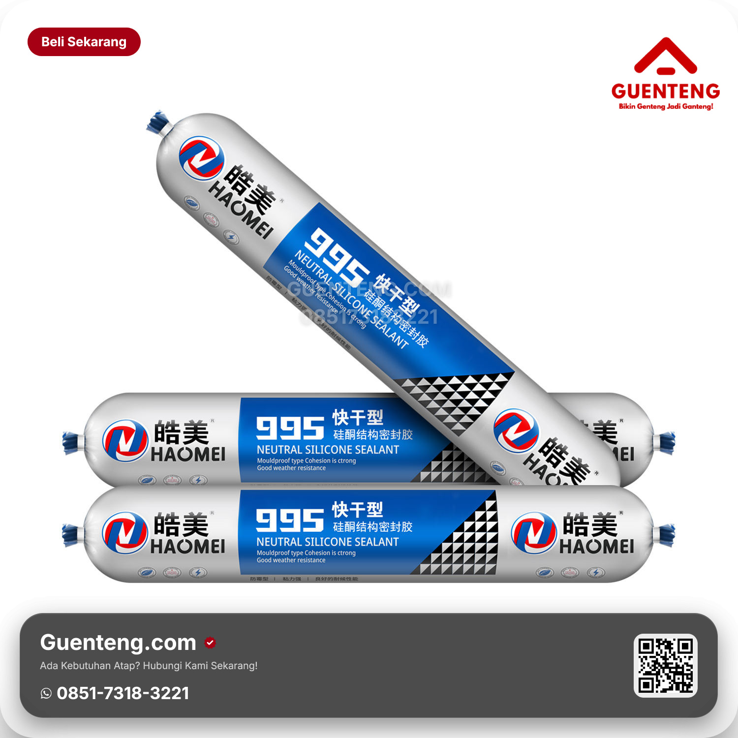 Atap Bitumen 3 Tab Shingles Victory Tamko SEALGUARD Best Quality (Neutral Silicone Sealant) Aksesoris