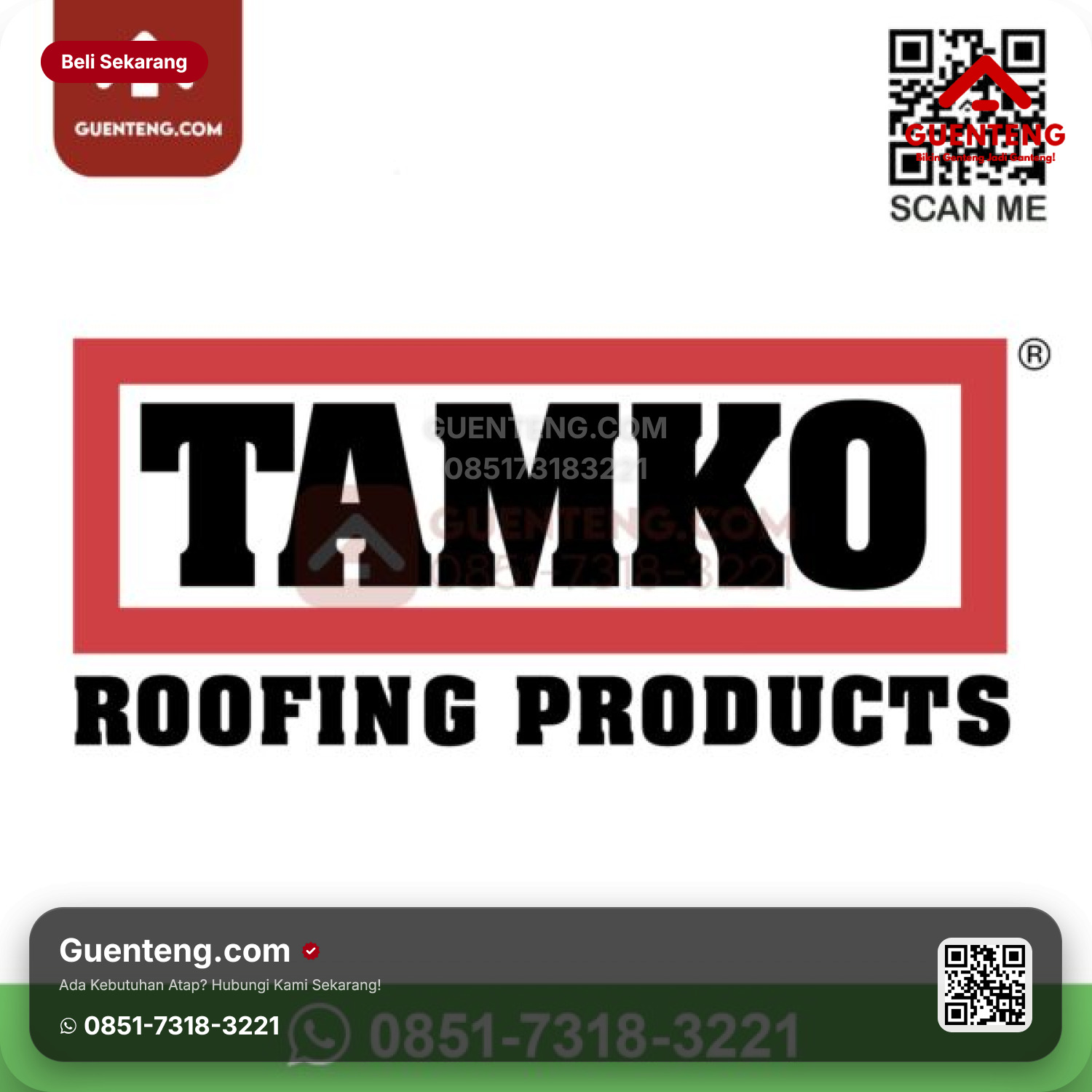 Atap Bitumen 3 Tab Shingles Victory Tamko Lightning Rod Flashing (Aluminium Powder Coating) Aksesoris