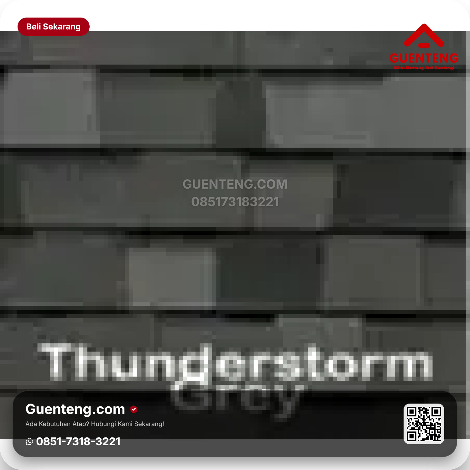 Atap Bitumen 3 Tab Shingles Victory Tamko Thunderstorm Grey Heritage Series