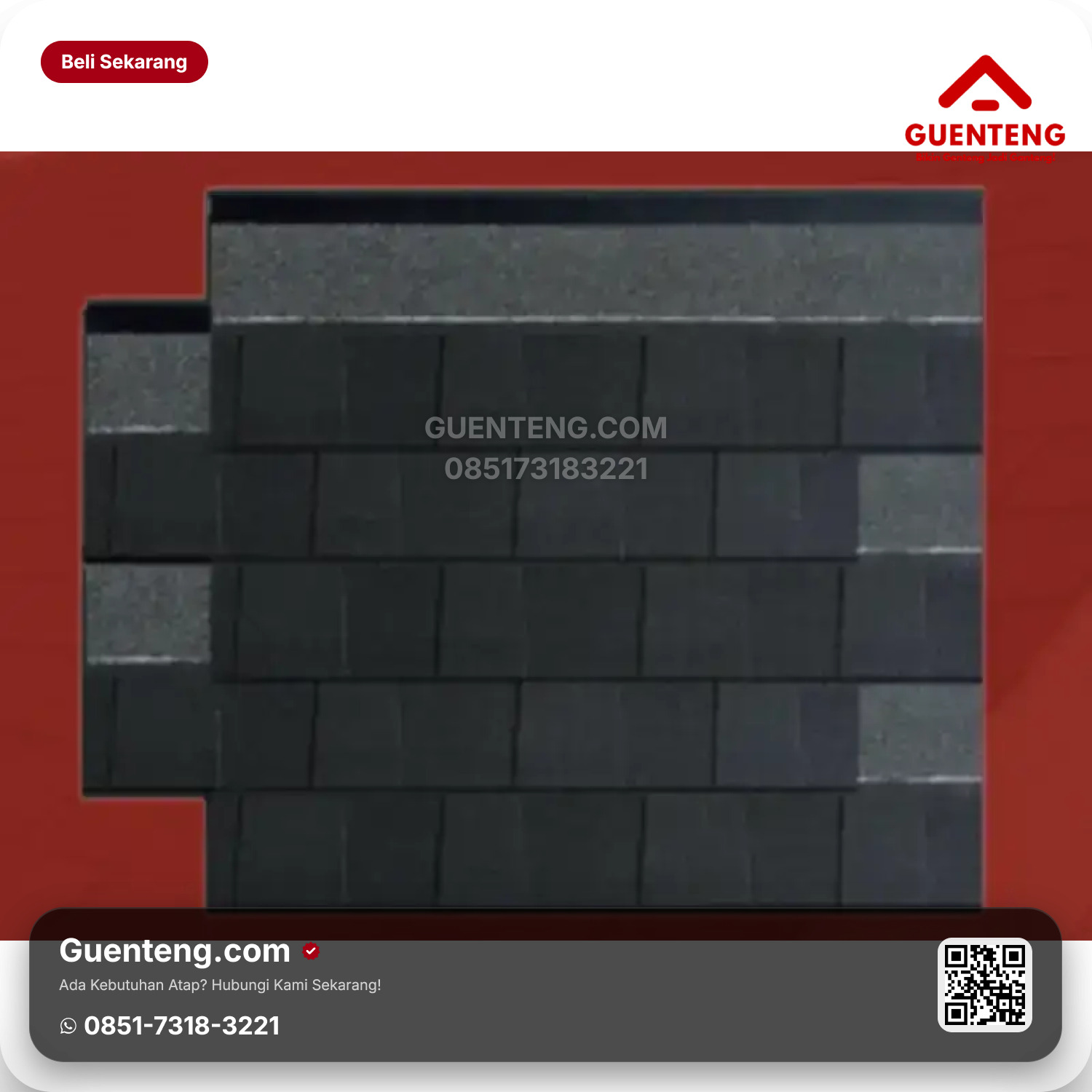 Atap Bitumen 3 Tab Shingles YAMATOP Charcoal Black