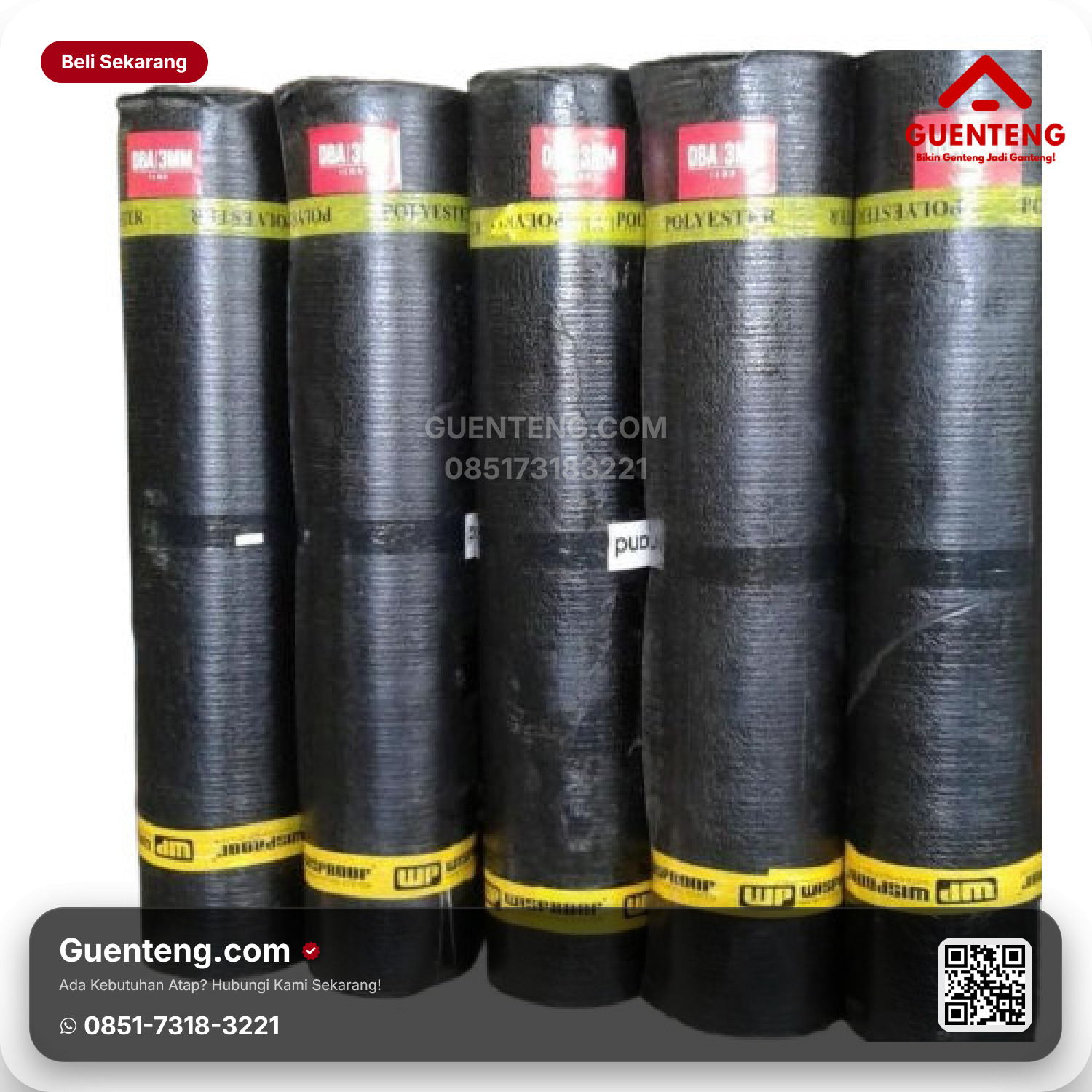 Atap Bitumen Underlayer & Membran Bakar Wisproof DBA Granule