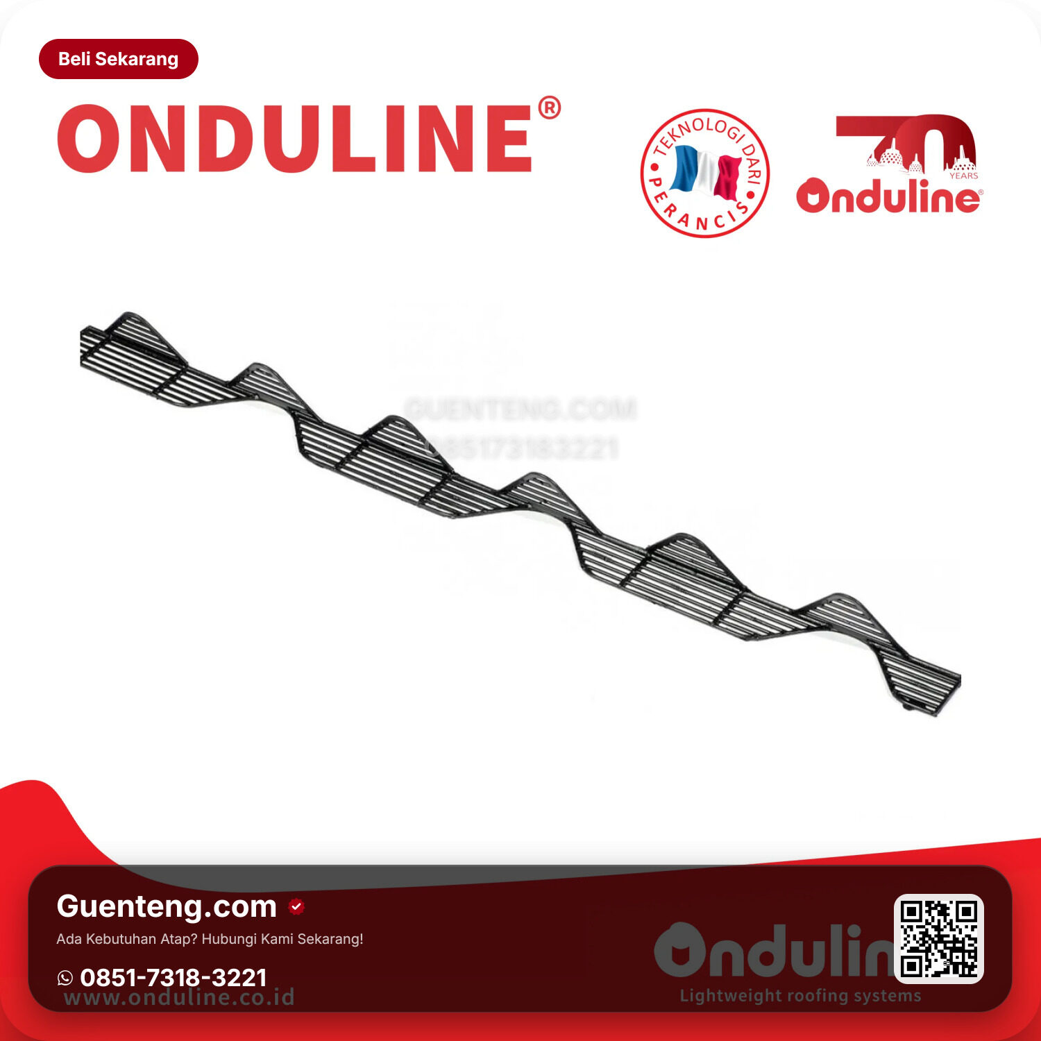 Atap Bitumen Onduline Aksesoris CORRUGATED VENTILATED FILLER –