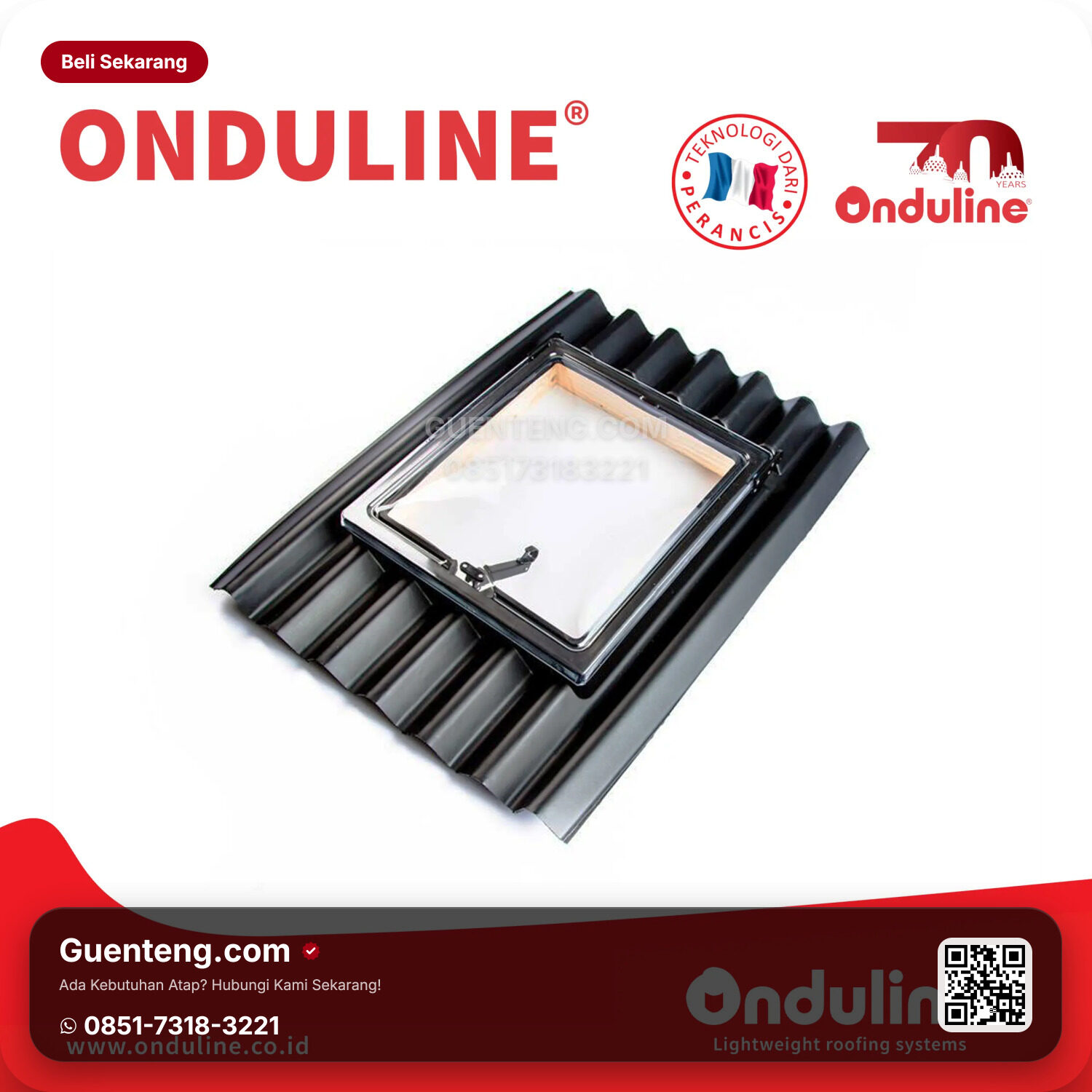 Atap Bitumen Onduline Aksesoris ONDULINE SKYLIGHT / ROOF LIGHT –
