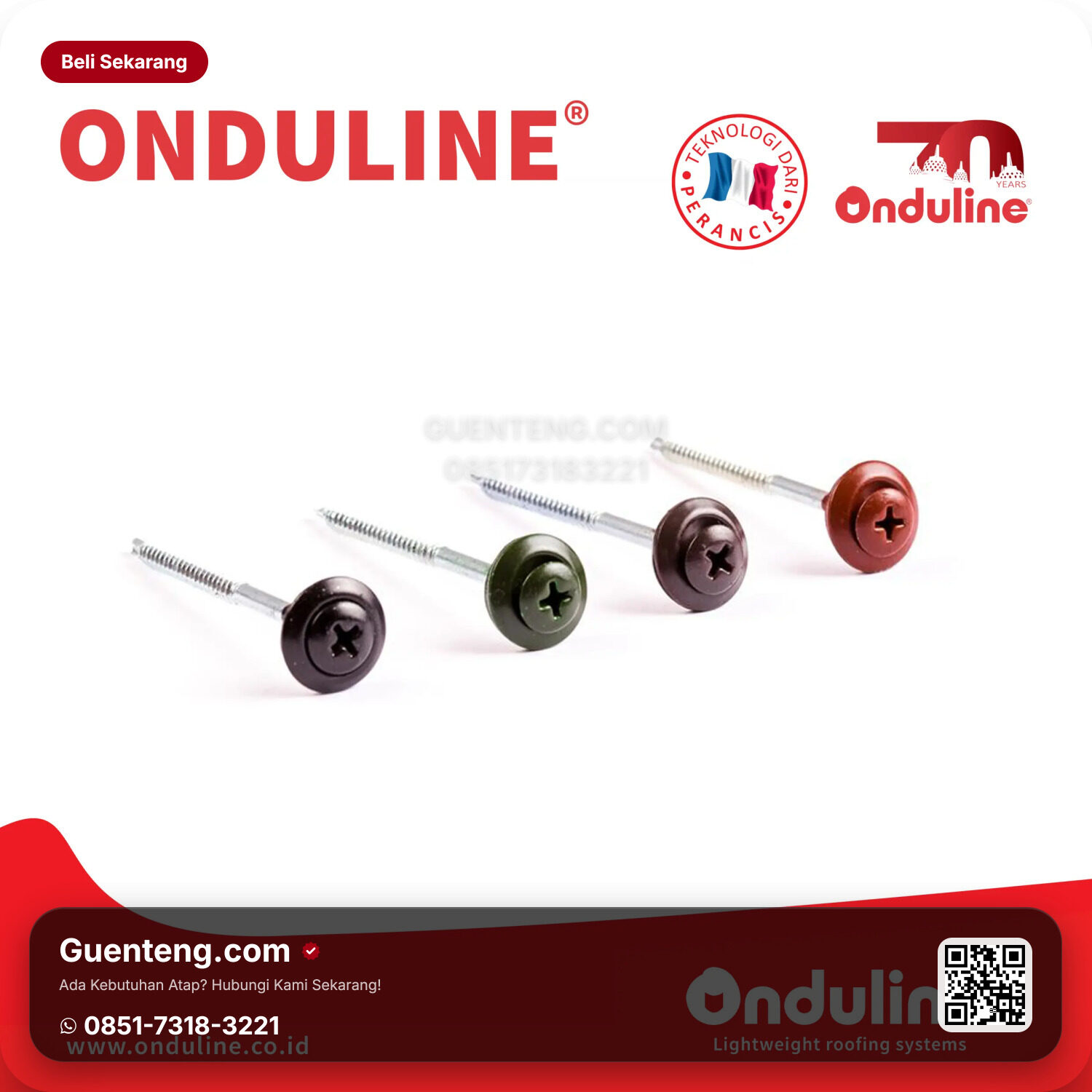 Atap Bitumen Onduline Aksesoris SPEEDY SCREW ONDULINE 25 pcs