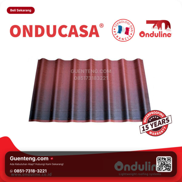 Bitumen Onduline Onducasa Dual Red 3D Lembar