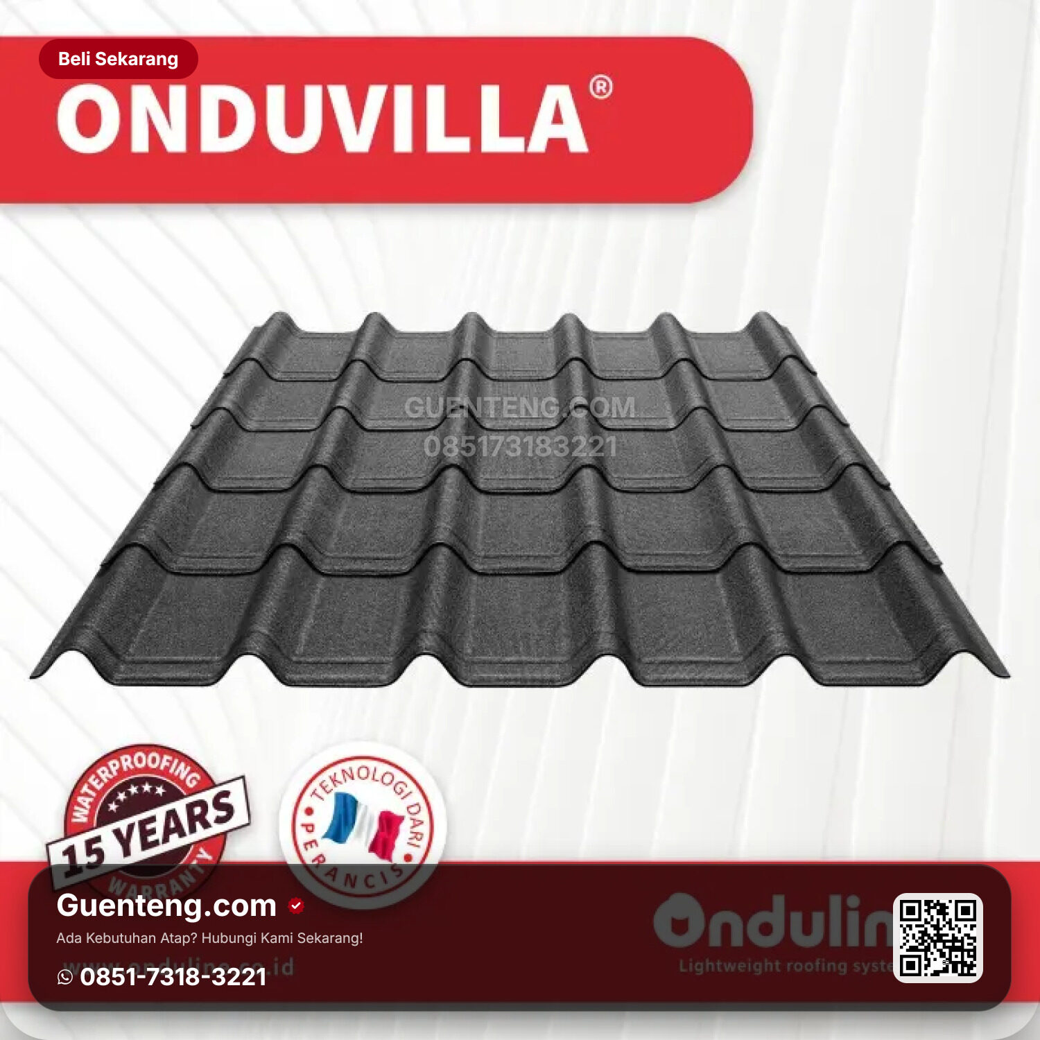 Bitumen Onduline Onduvilla Anthracite Black Pcs