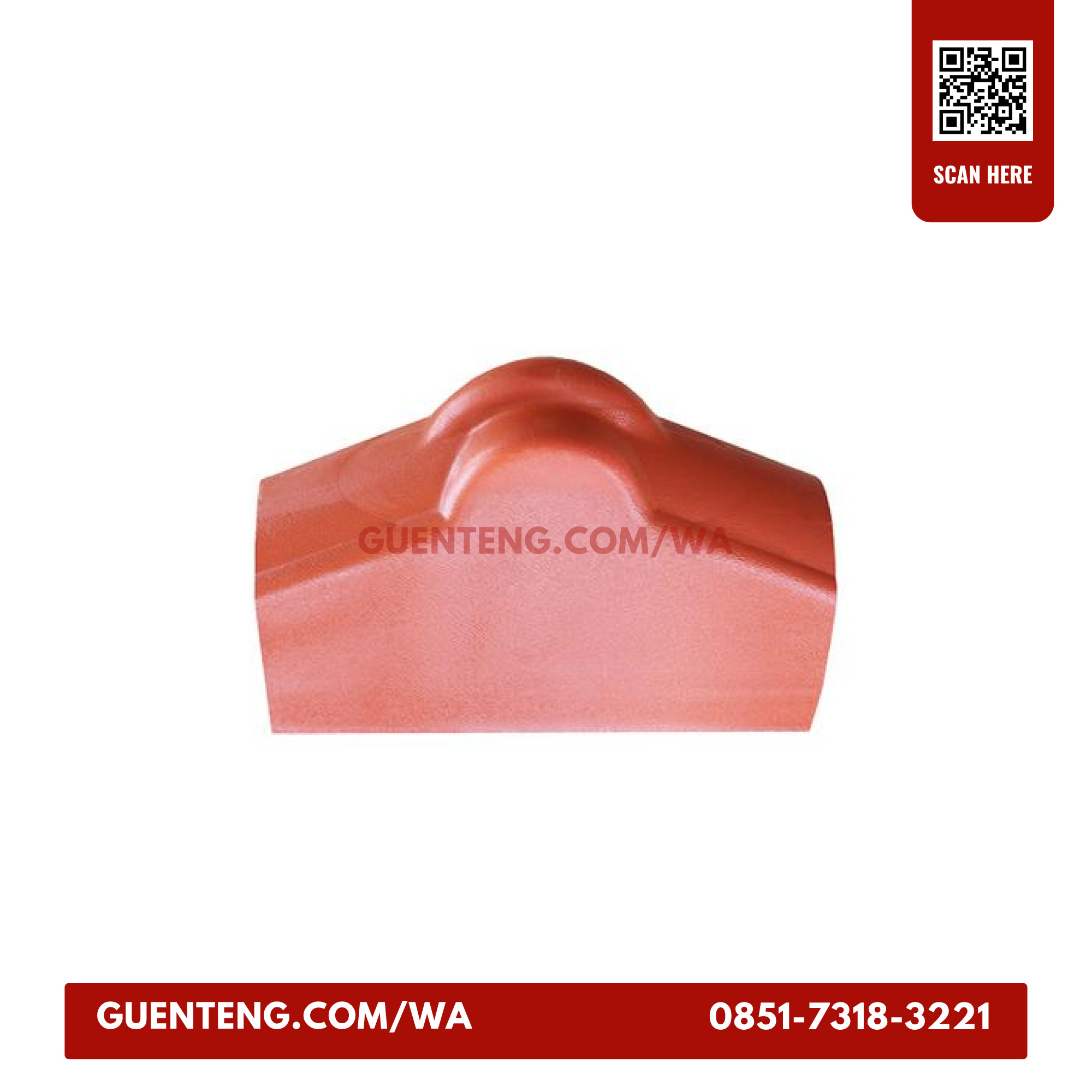 End Ridge Atap Genteng uPVC Sunpro Roof Tile Cokelat