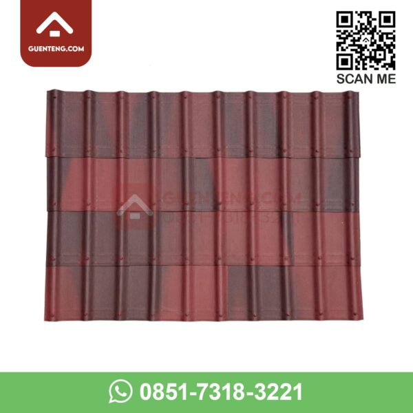 genteng aspal atap bitumen onduvilla warna shaded red merah gradasi 1