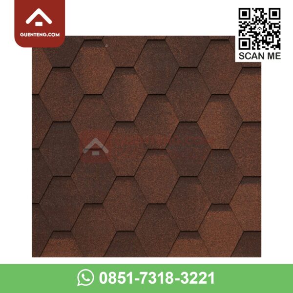 genteng aspal bitumen tegola premium mosaik 3 mm warna nuanced brown