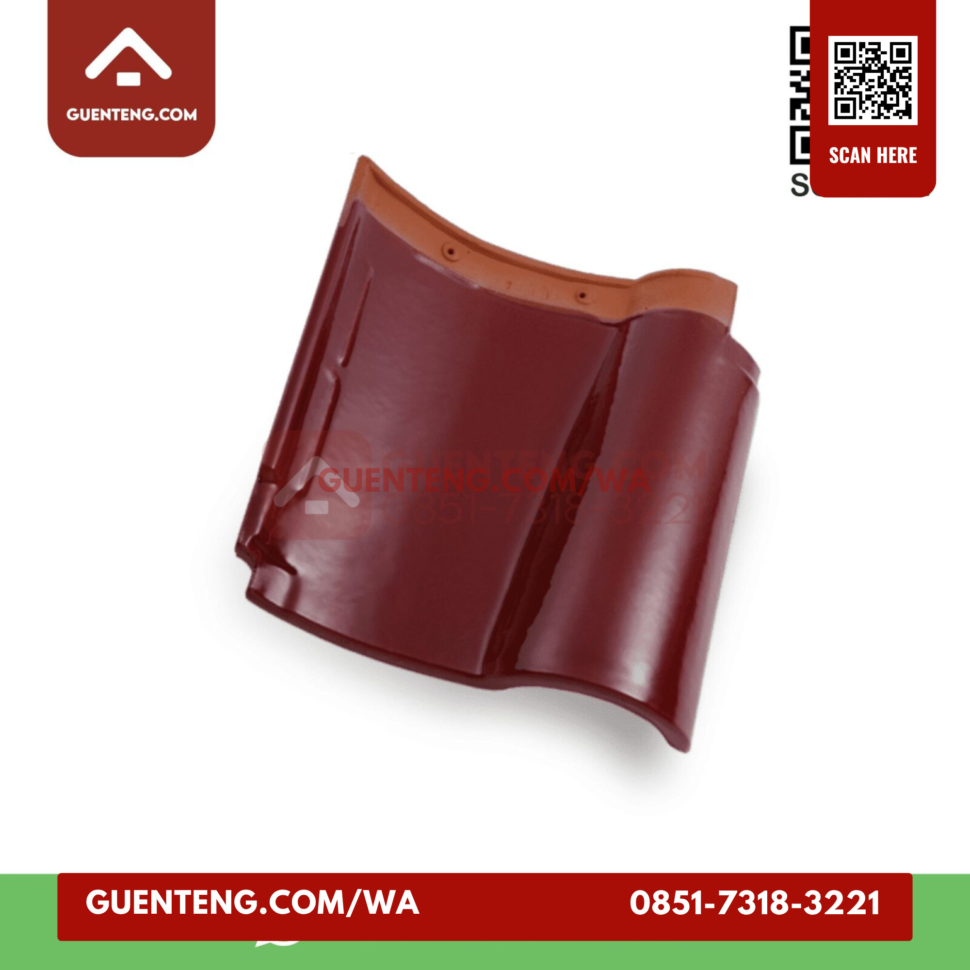 Genteng Badan Kanmuri Espanica Maroon Grade