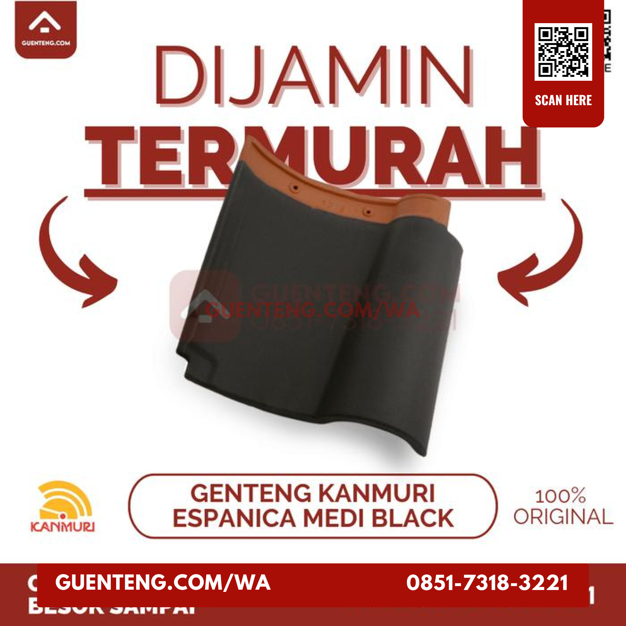 Genteng Badan Kanmuri Espanica Medi Black Grade