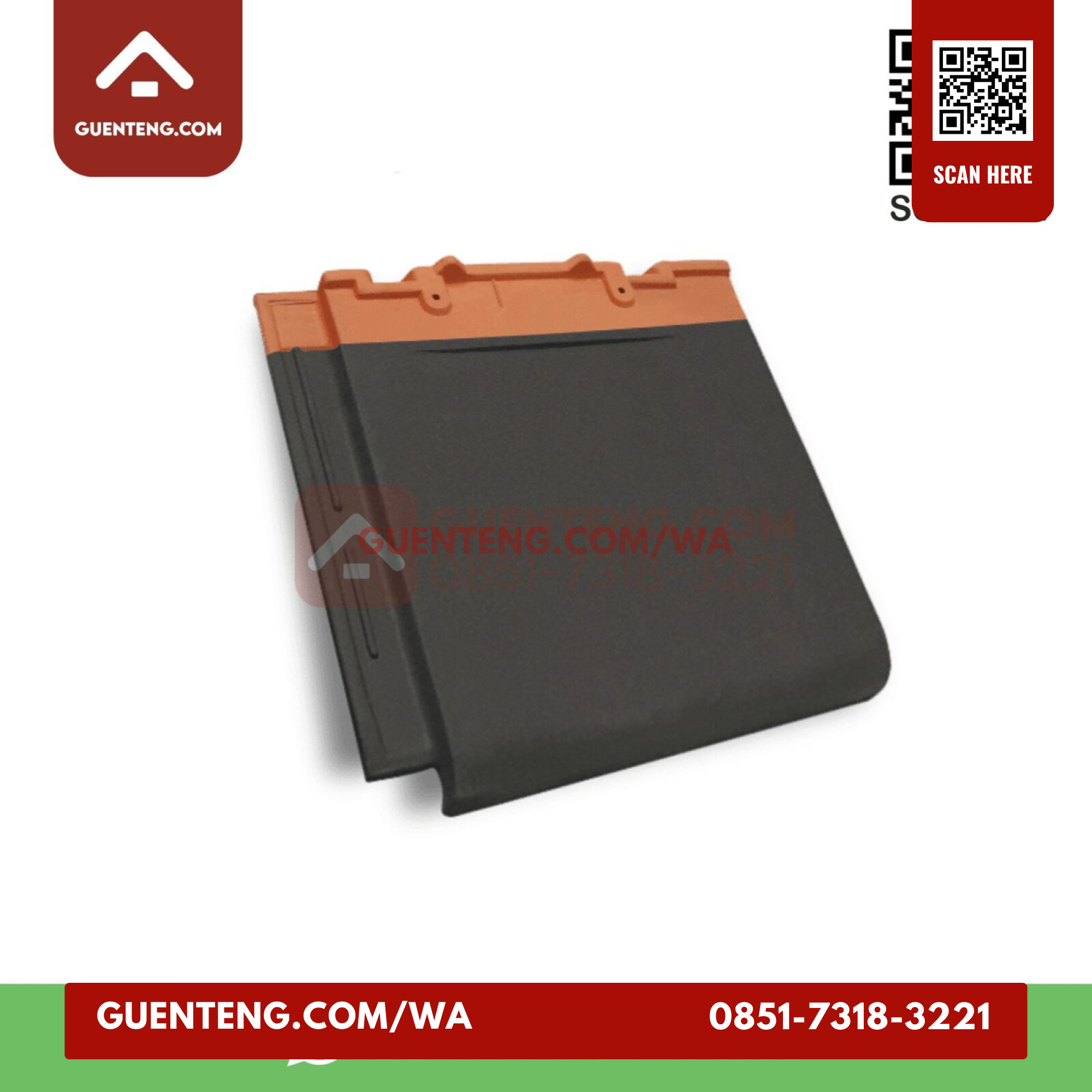 Genteng Badan Kanmuri Full Flat Medi Grey Grade