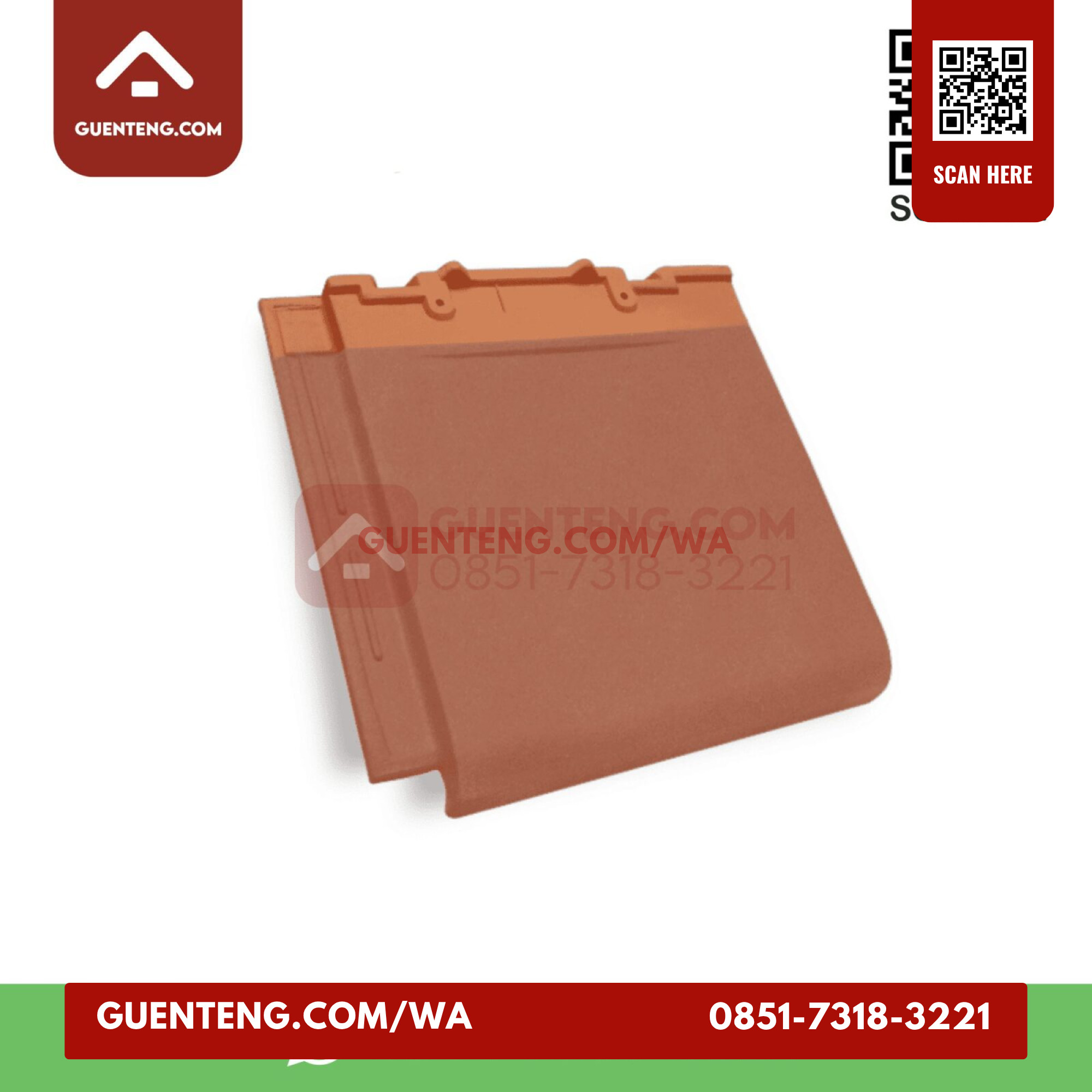 Genteng Badan Kanmuri Full Flat Medi Orange Grade
