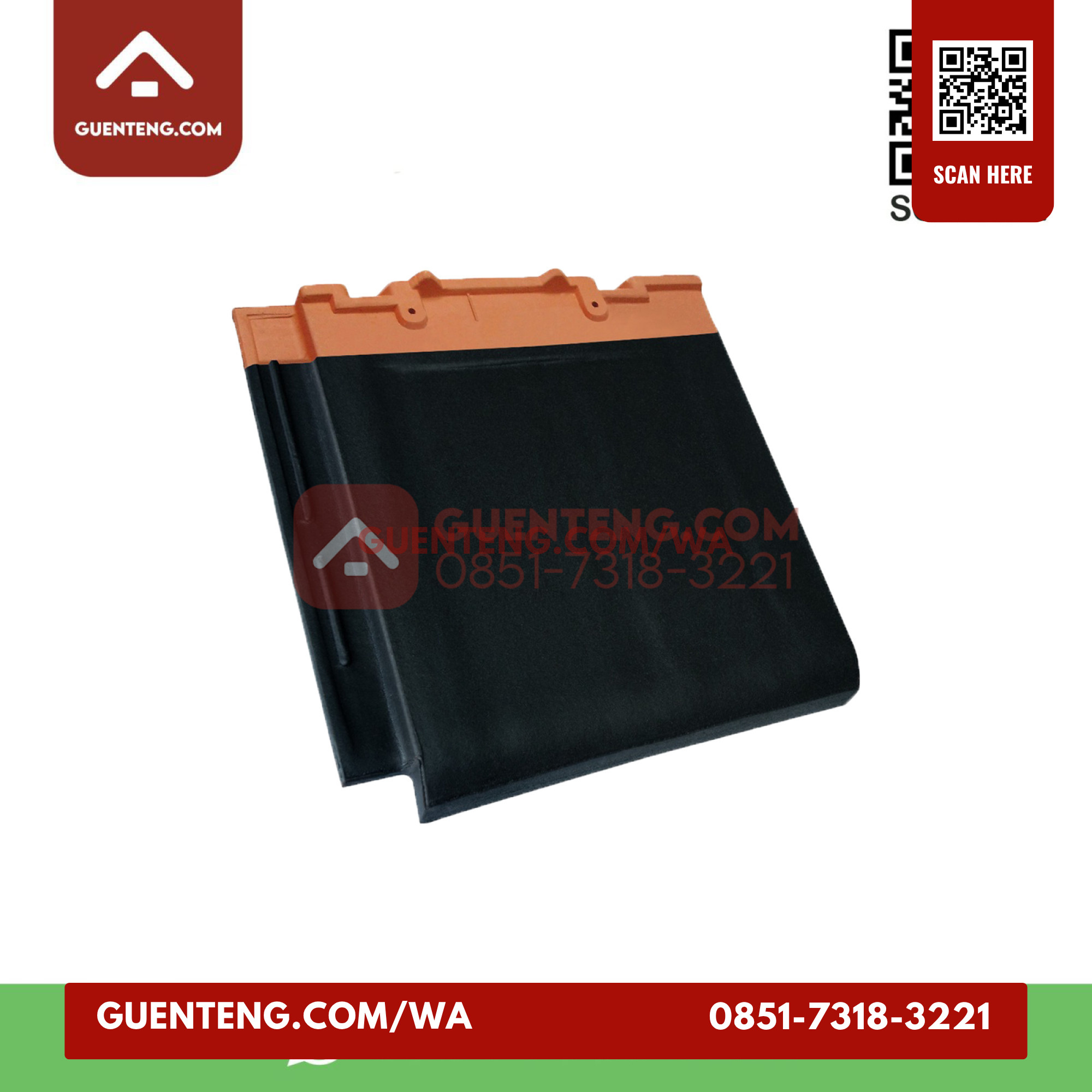 Genteng Badan Kanmuri Full Flat Onyx Black Grade