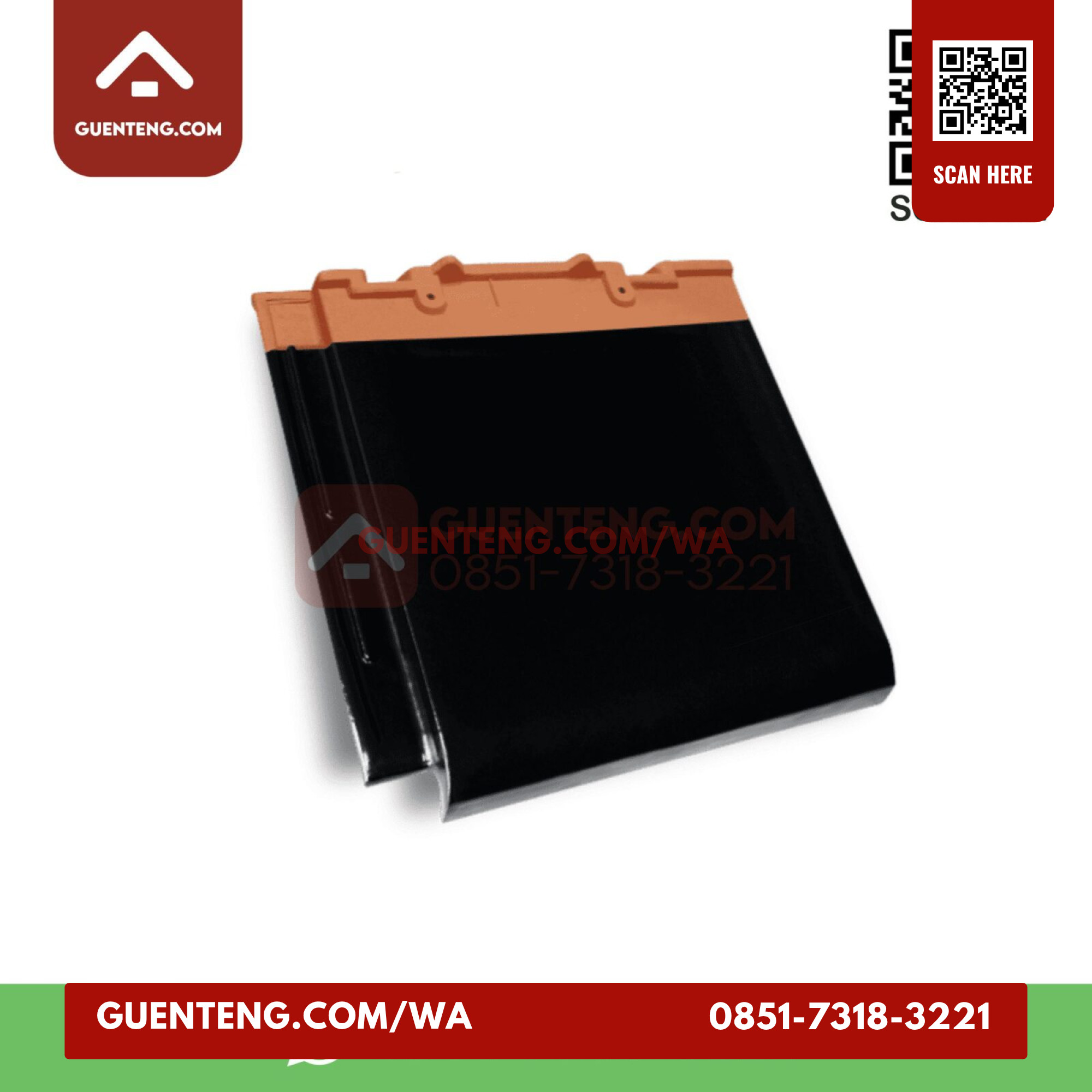 Genteng Badan Kanmuri Full Flat Silk Black Grade