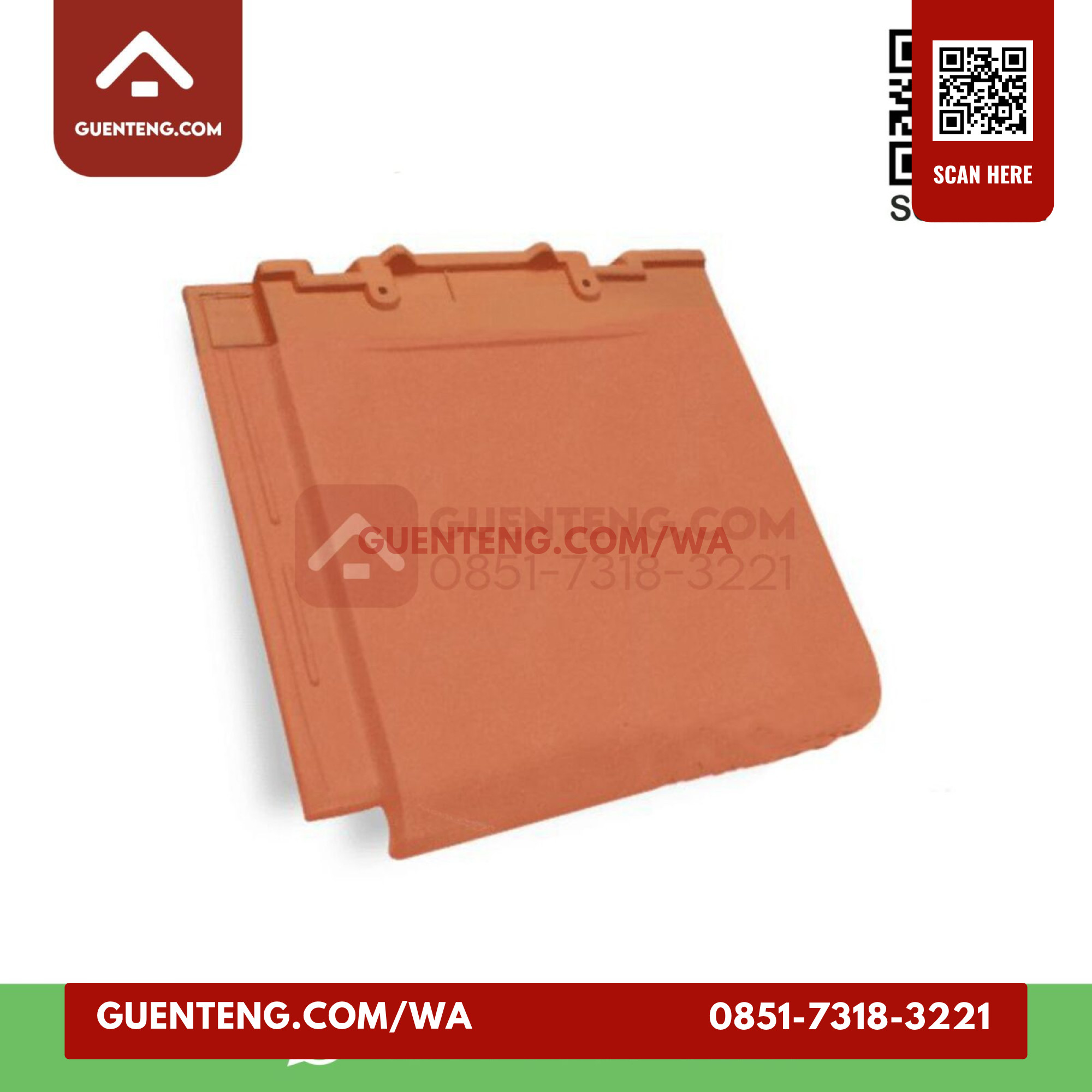 Genteng Badan Kanmuri Full Flat Unglazed Grade