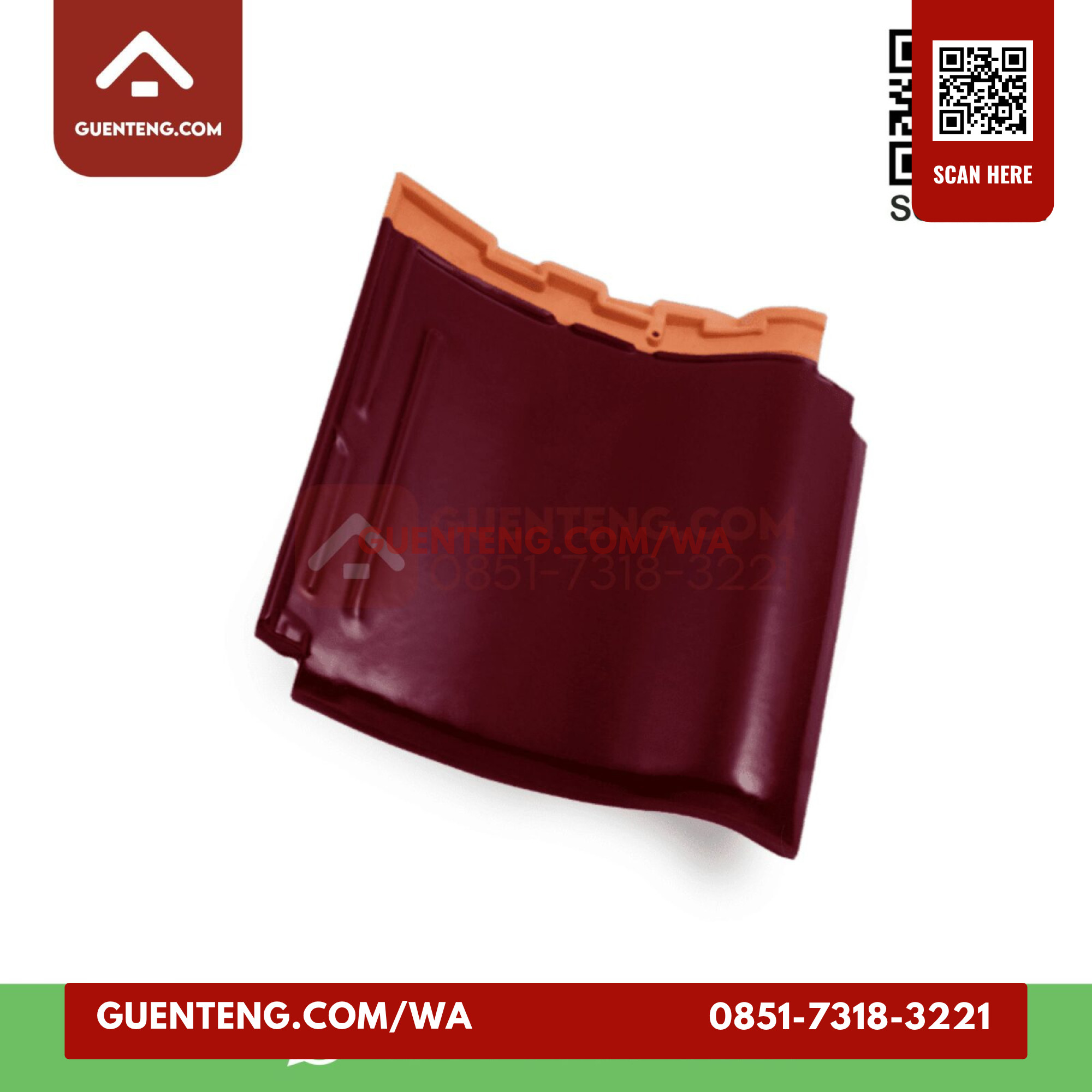 Genteng Badan Kanmuri Milenio Maroon Grade