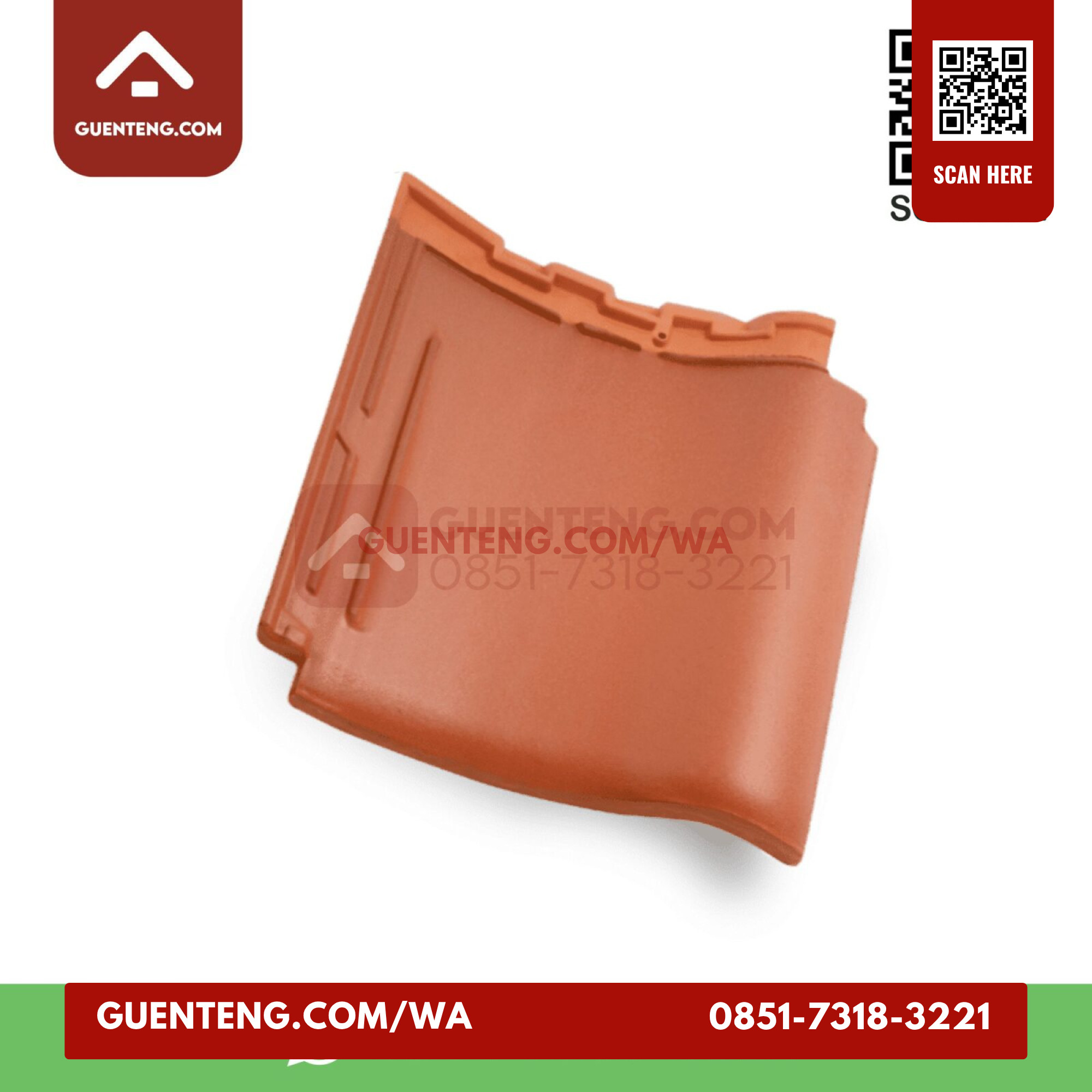 Genteng Badan Kanmuri Milenio Medi Orange Grade 3 Pk