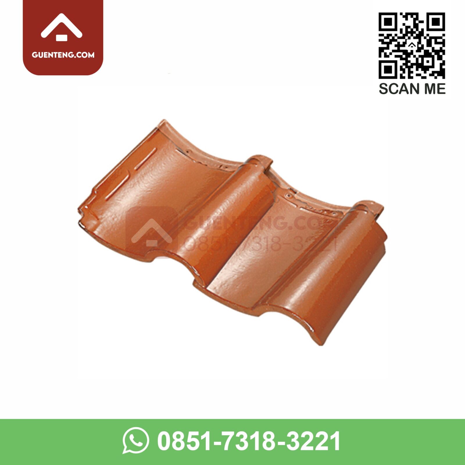 Genteng Dobel-Double Tile KE 13 Kanmuri Espanica Warna Unglazed – Non Glazur genteng dobel double tile ke 13 aksesoris genteng keramik kanmuri espanica warna unglazed non glazur