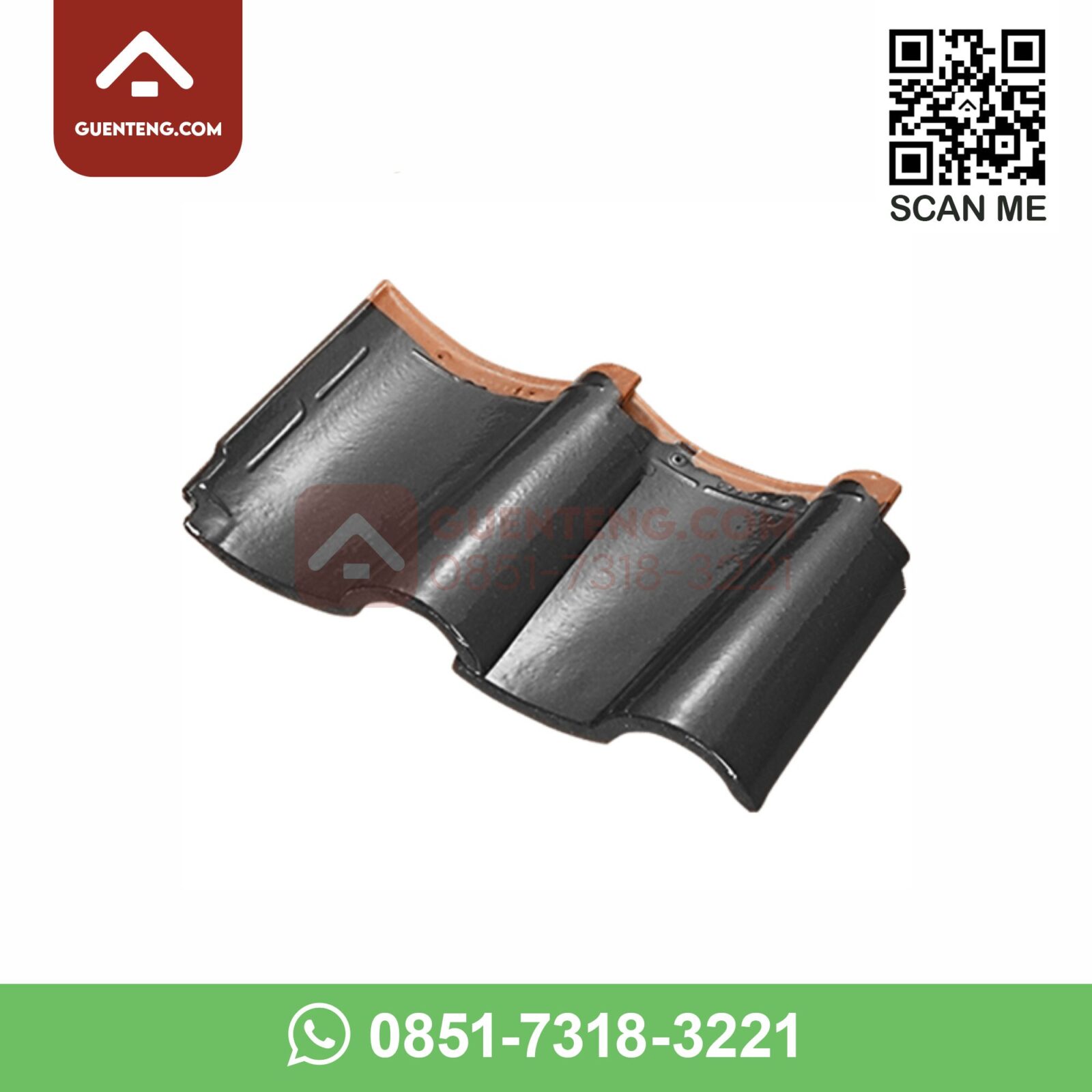 Genteng Dobel Double Tile Km 13 Aksesoris Genteng Keramik Kanmuri Milenio Warna Galaxy Silver