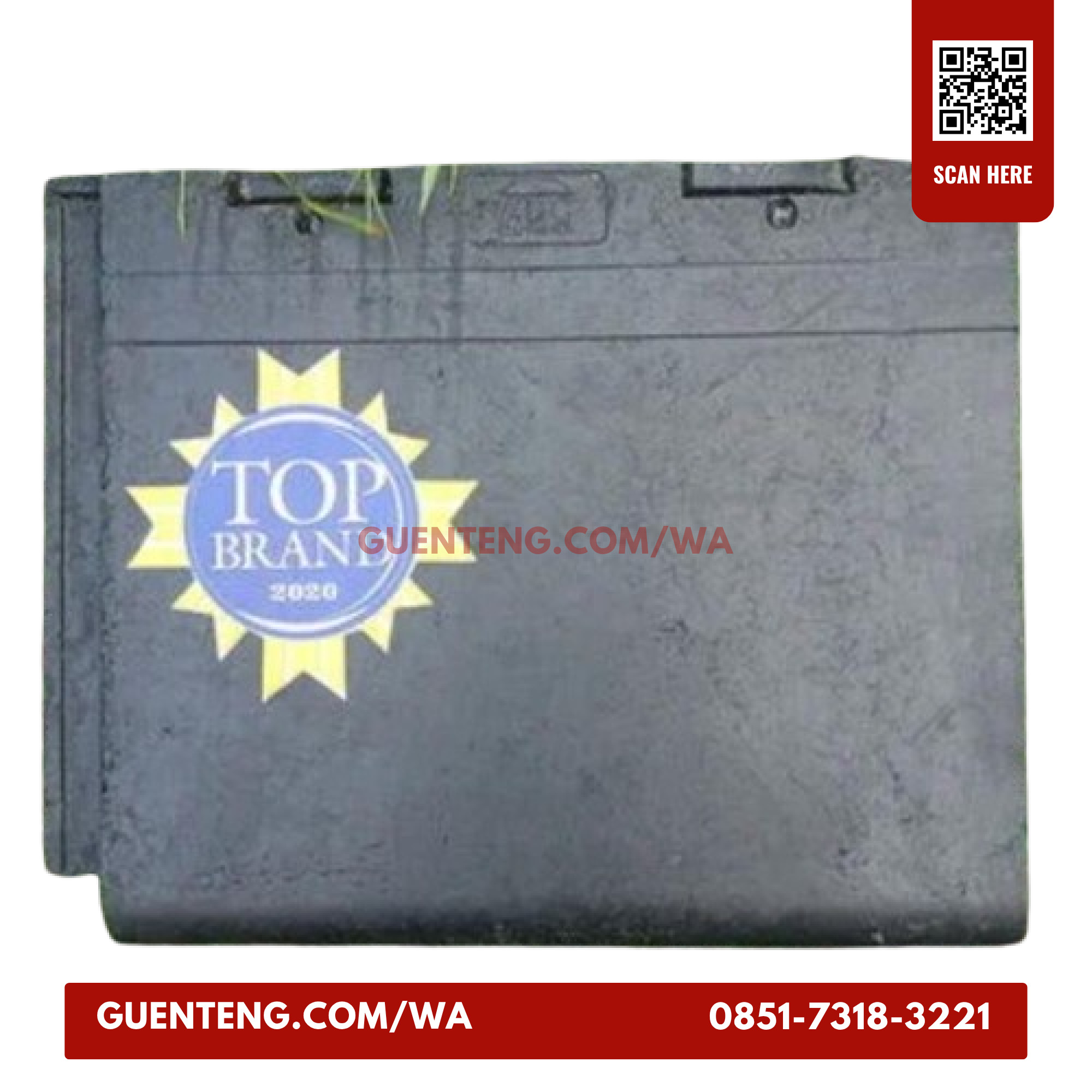 Genteng Flat Horizontal Mutiara Cat Minyak Hitam Polos