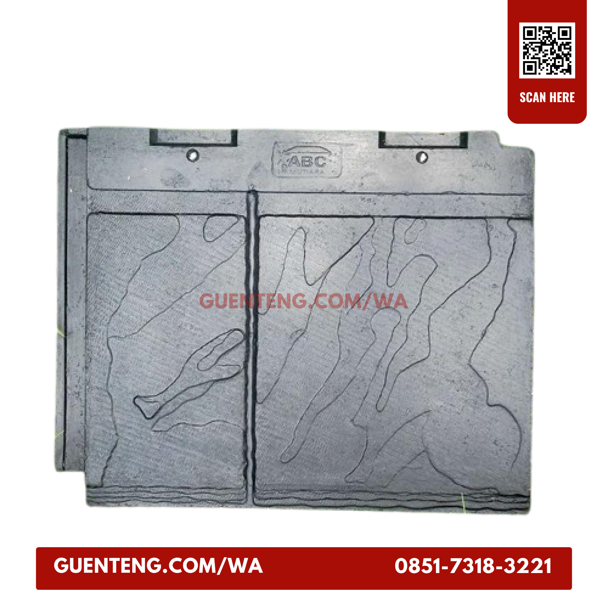 Genteng Flat Horizontal Mutiara Cat Minyak Hitam Urat Batu