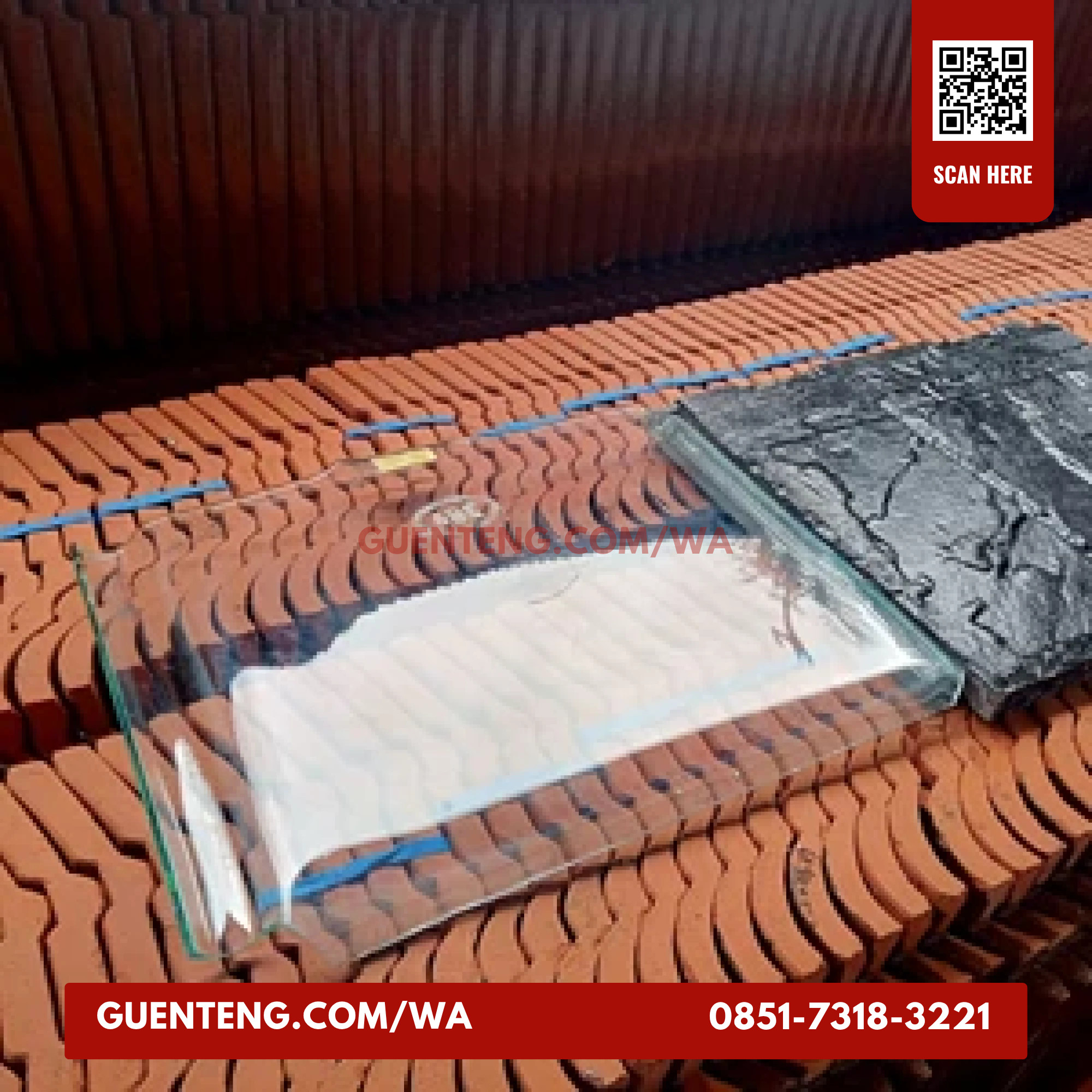 Genteng Kaca Beton Full Flat Horizontal 8Mm