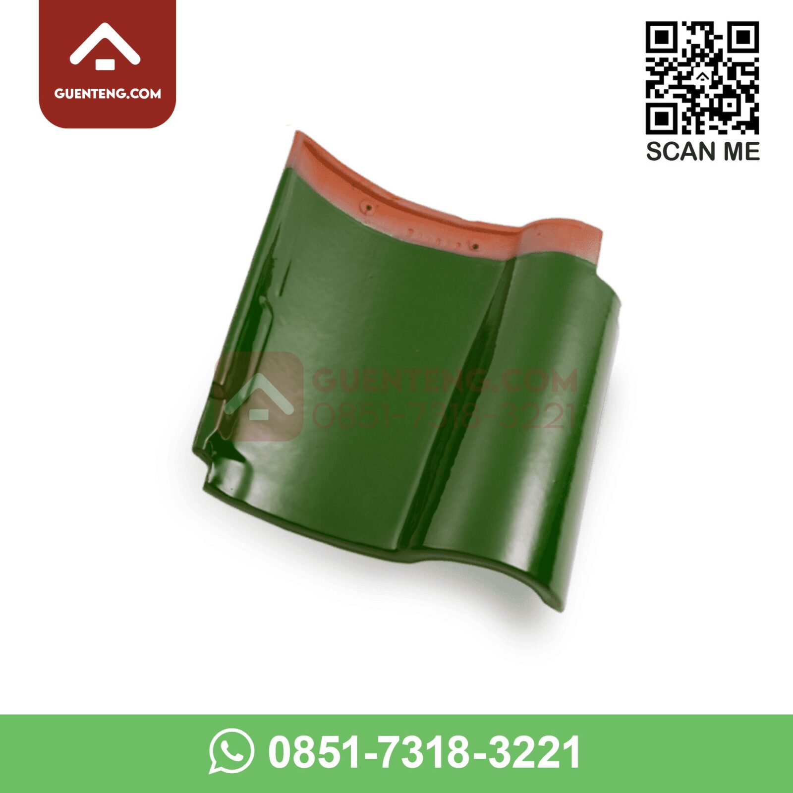 Genteng Keramik Kanmuri Espanica Warna Green Hijau Ijo Terlaris
