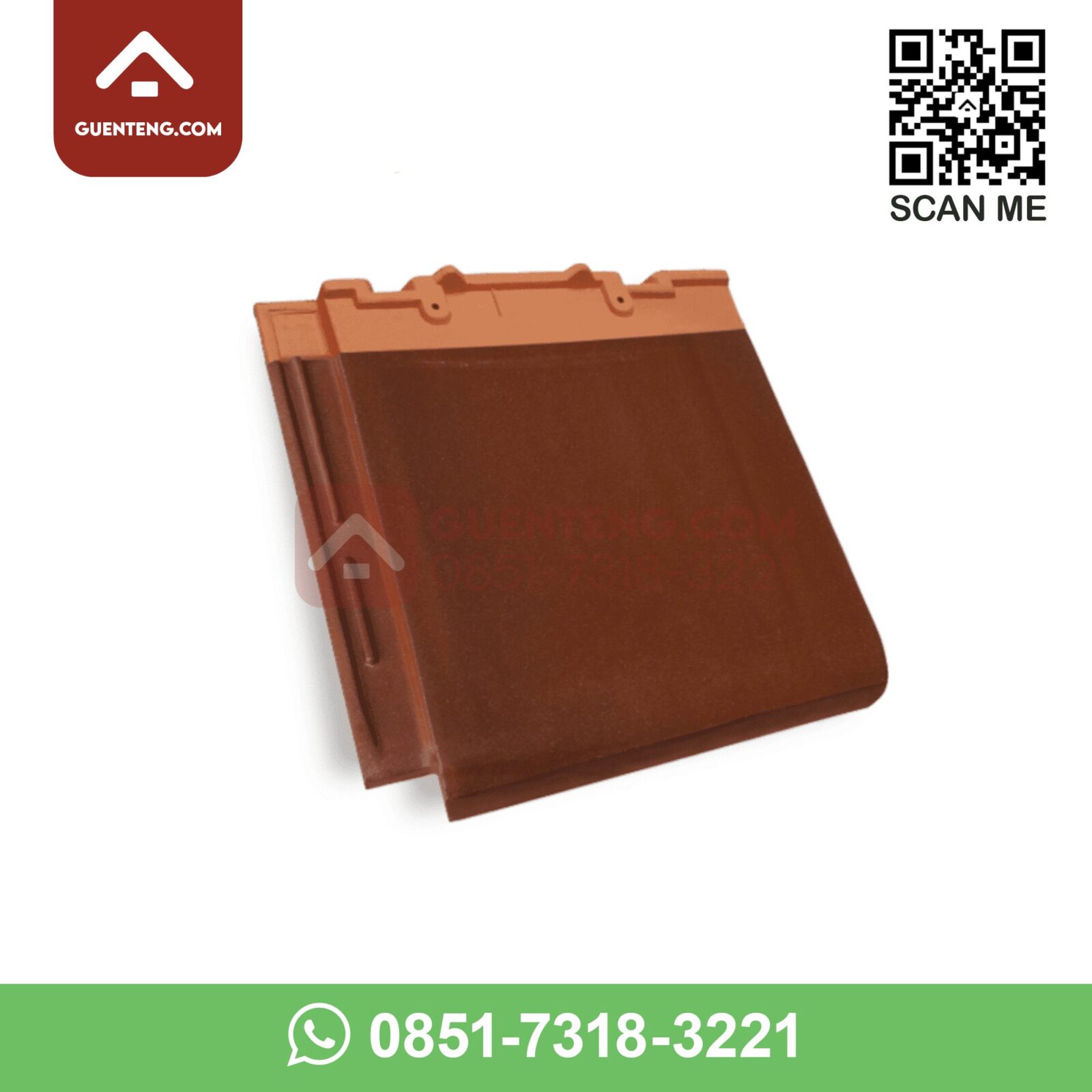 Genteng Keramik Kanmuri Full Flat Warna Natural Termurah genteng keramik kanmuri full flat warna natural coklat cokelat termurah