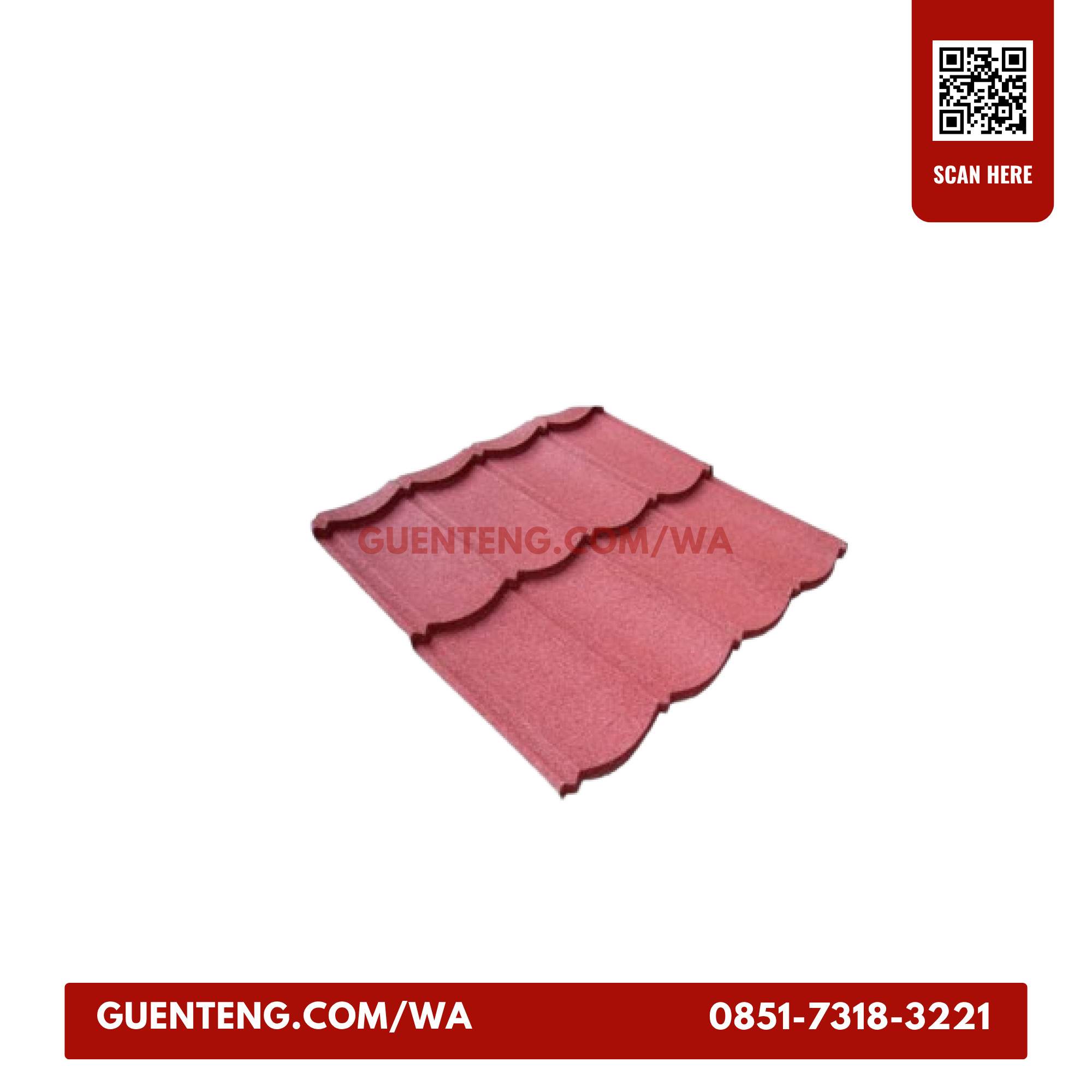 Genteng Metal Sakura Roof Ksc 2X4 Pretty Maroon