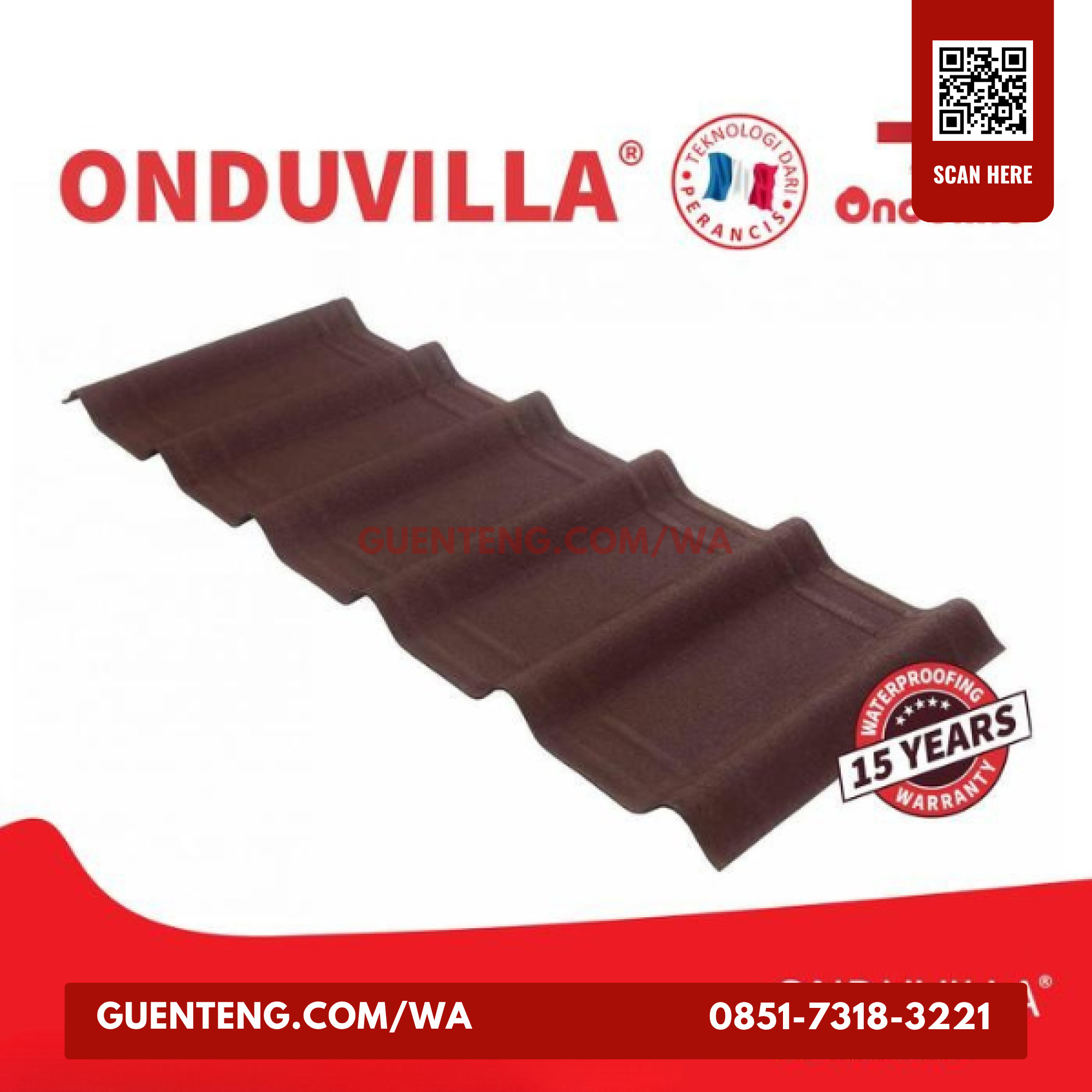 Genteng Onduvilla Shaded Brown
