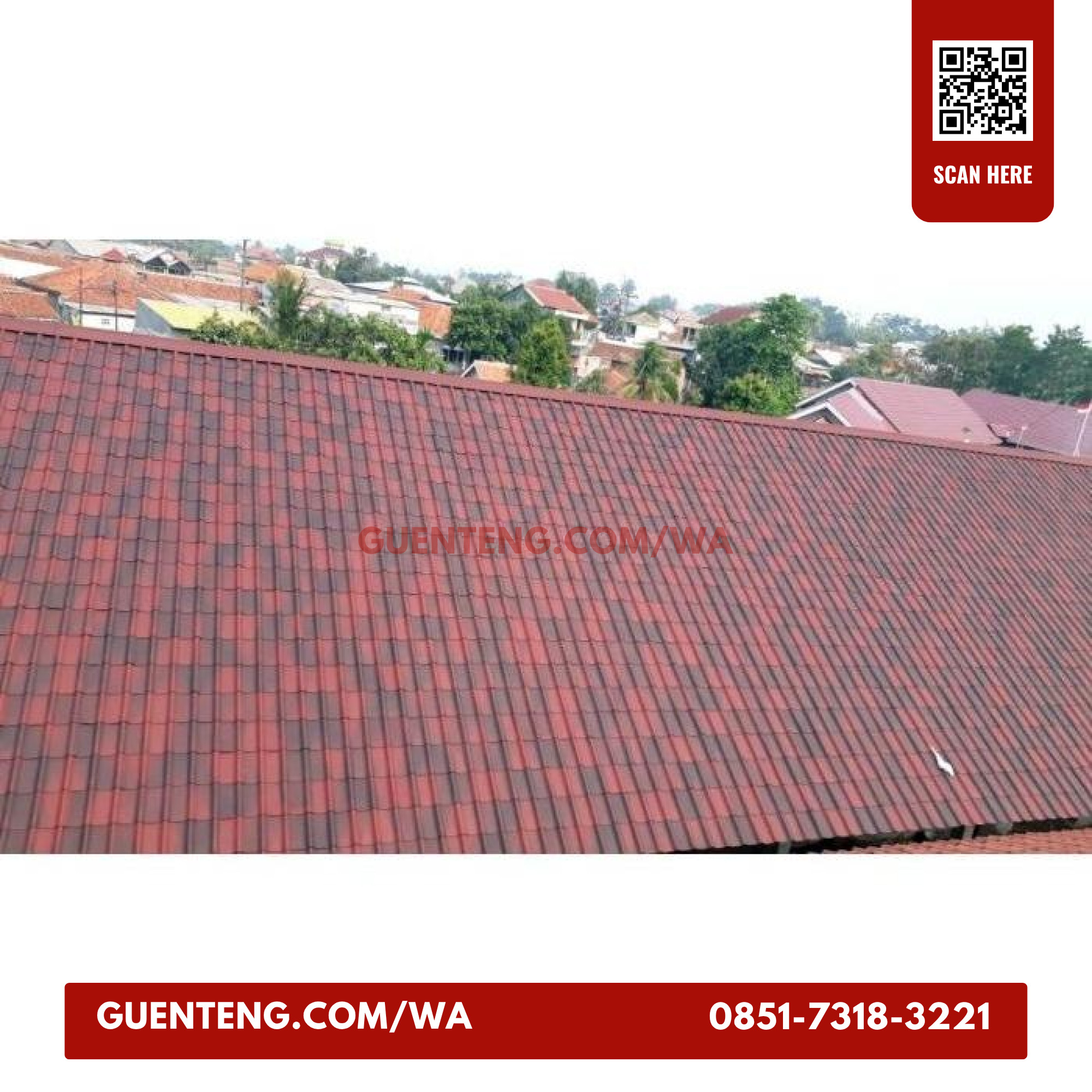 Genteng Onduvilla Shaded Red