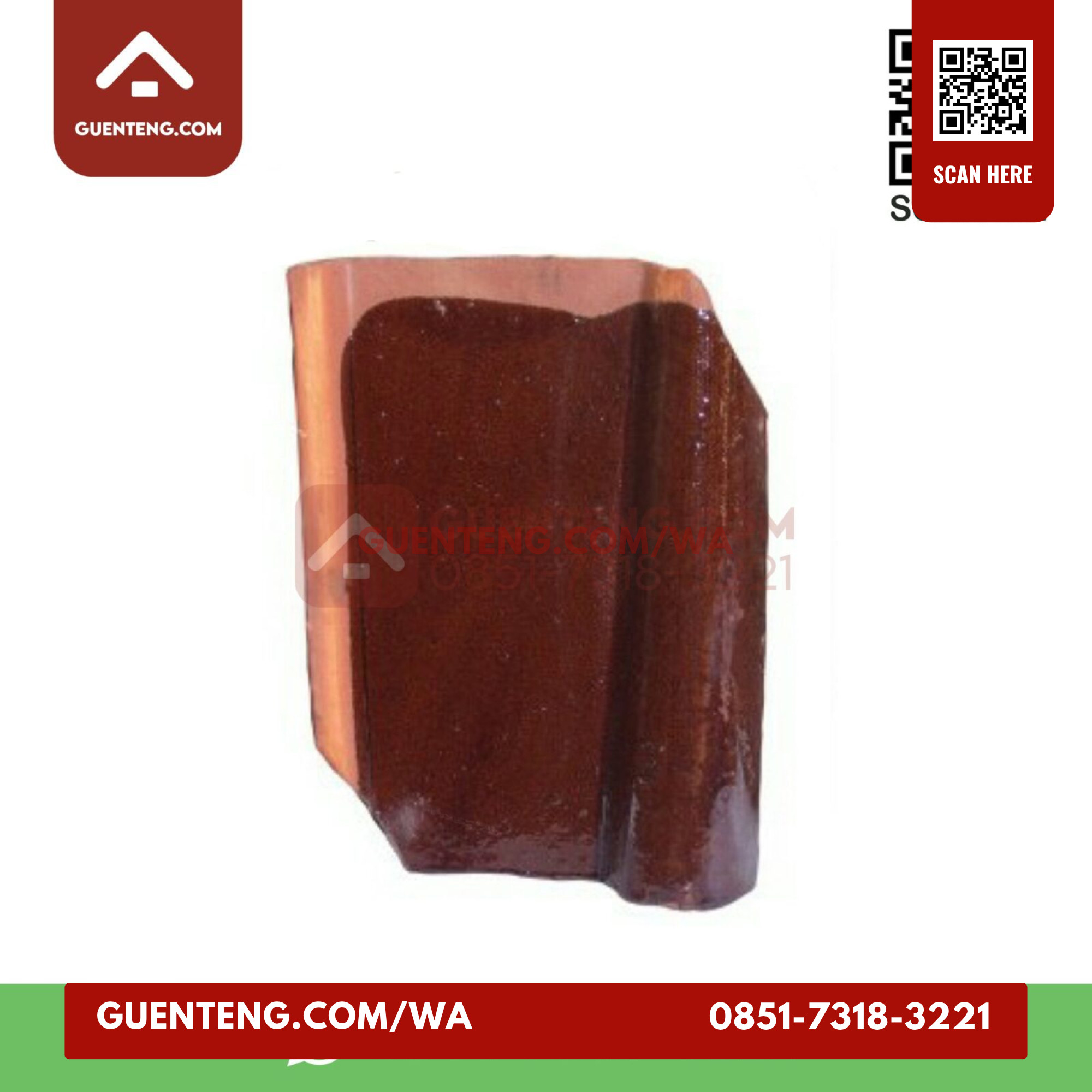 Genteng Plentong Warna Glazur Brown